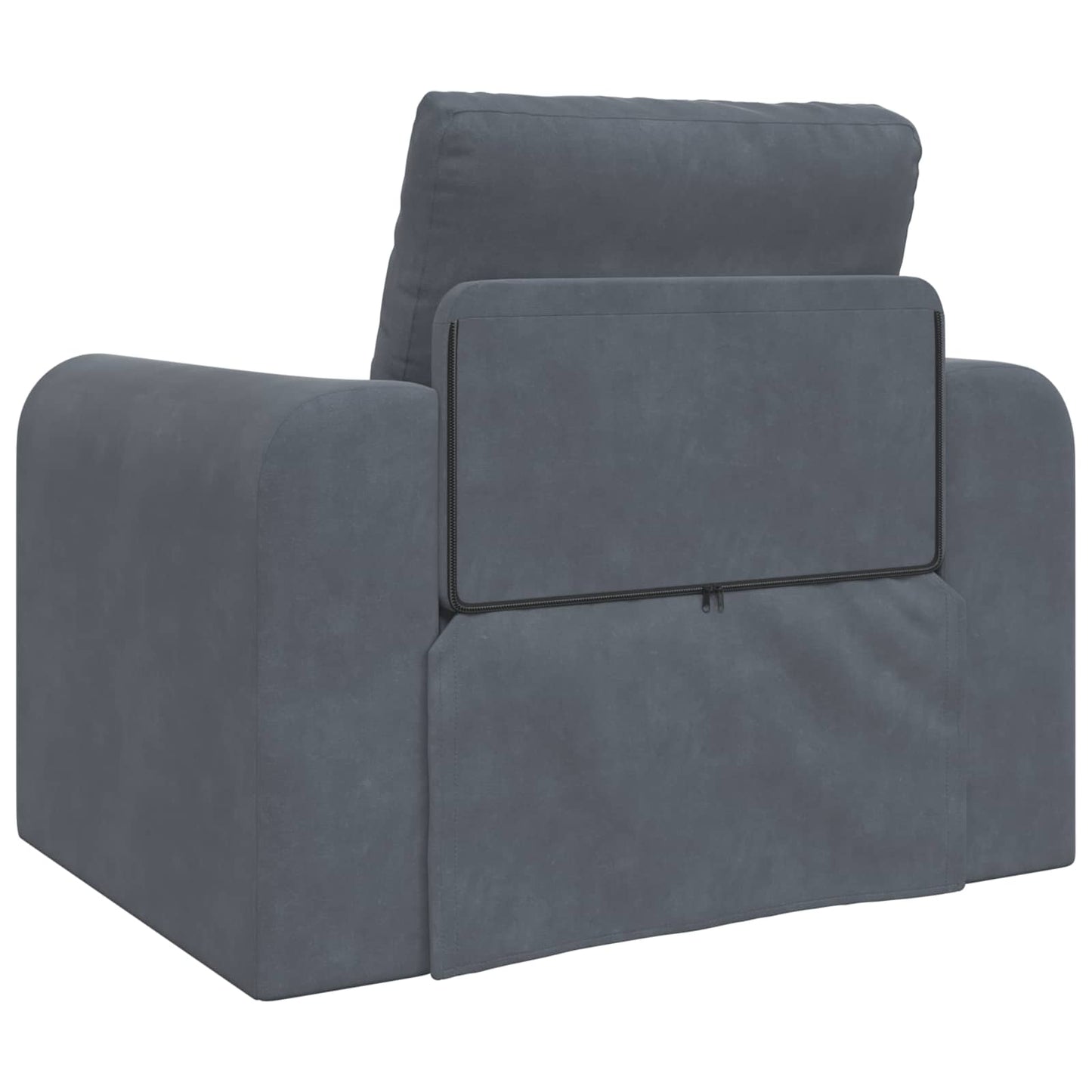 Sammenleggbar Sofa seng Mørkegrå 98 x 71 x 83 cm Fløyel