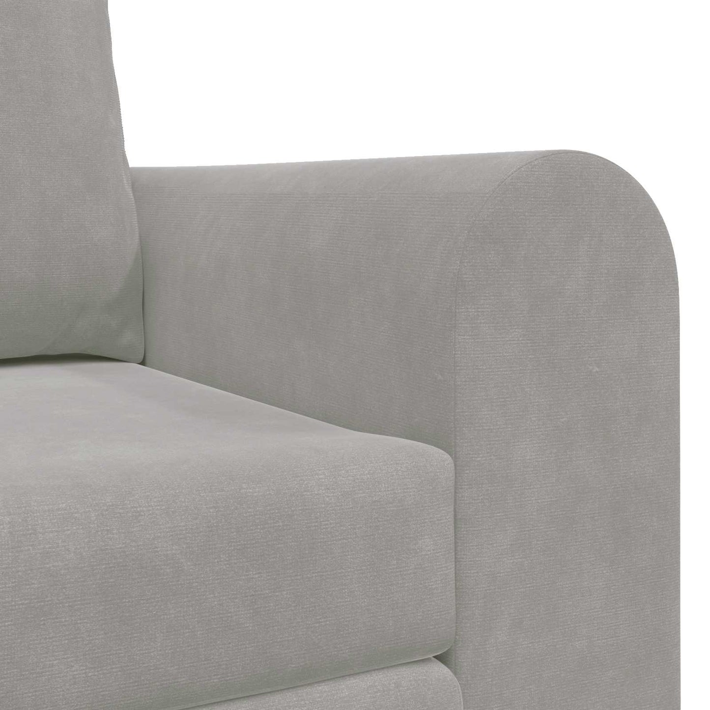 Sammenleggbar Sofa seng Lysegrå 148 x 71 x 83 cm Fløyel