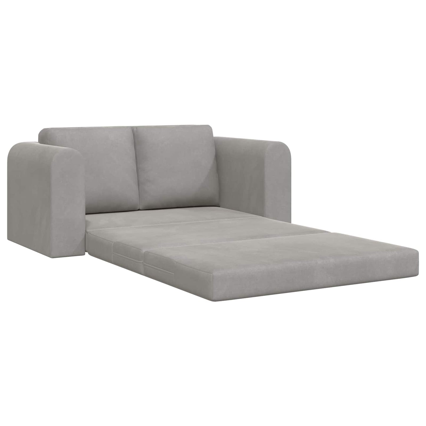 Sammenleggbar Sofa seng Lysegrå 148 x 71 x 83 cm Fløyel