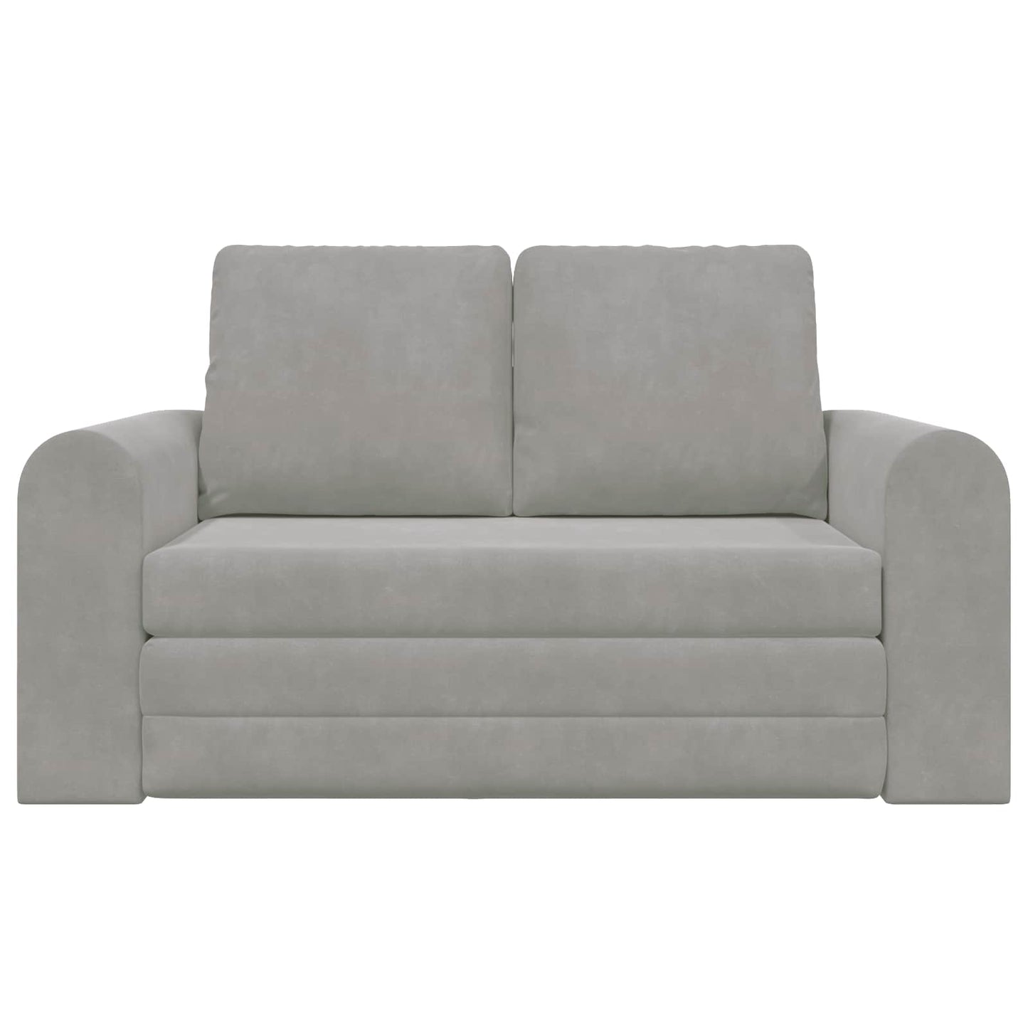 Sammenleggbar Sofa seng Lysegrå 148 x 71 x 83 cm Fløyel