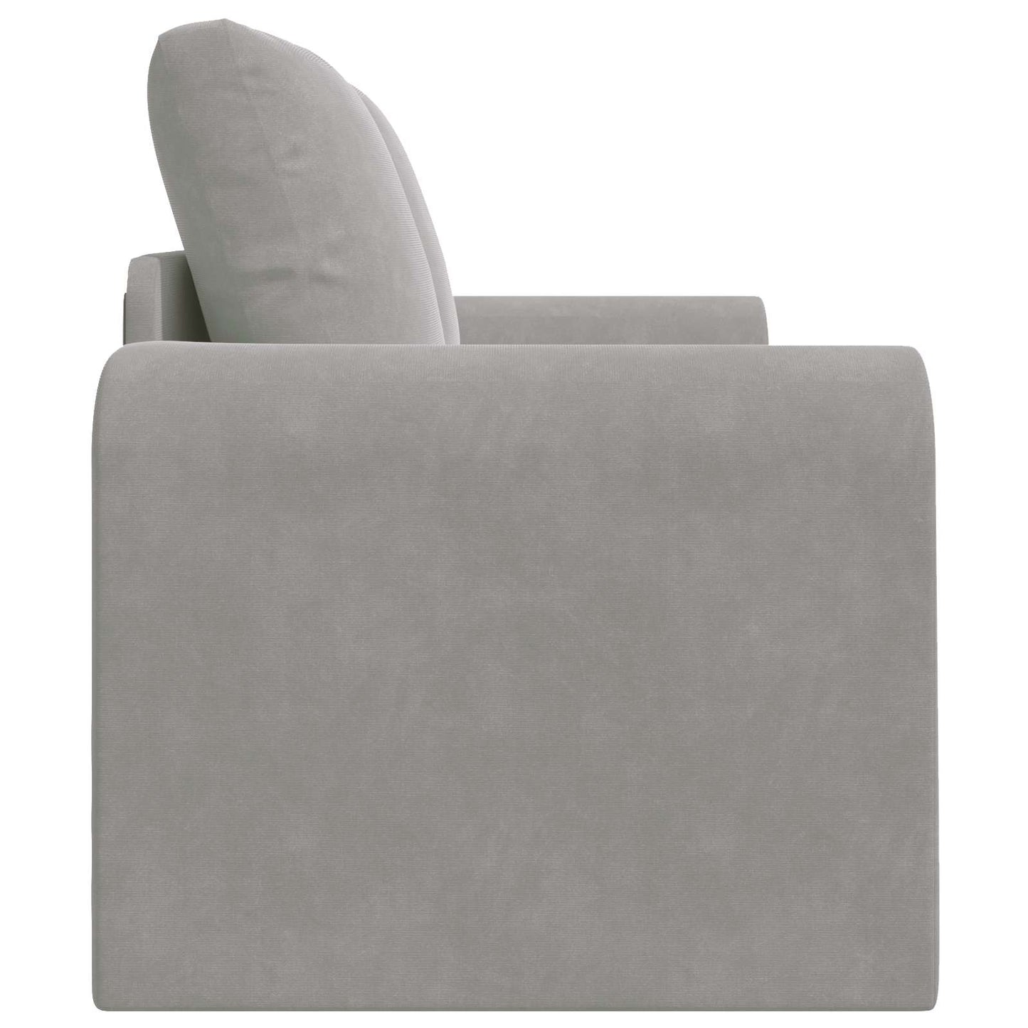 Sammenleggbar Sofa seng Lysegrå 148 x 71 x 83 cm Fløyel