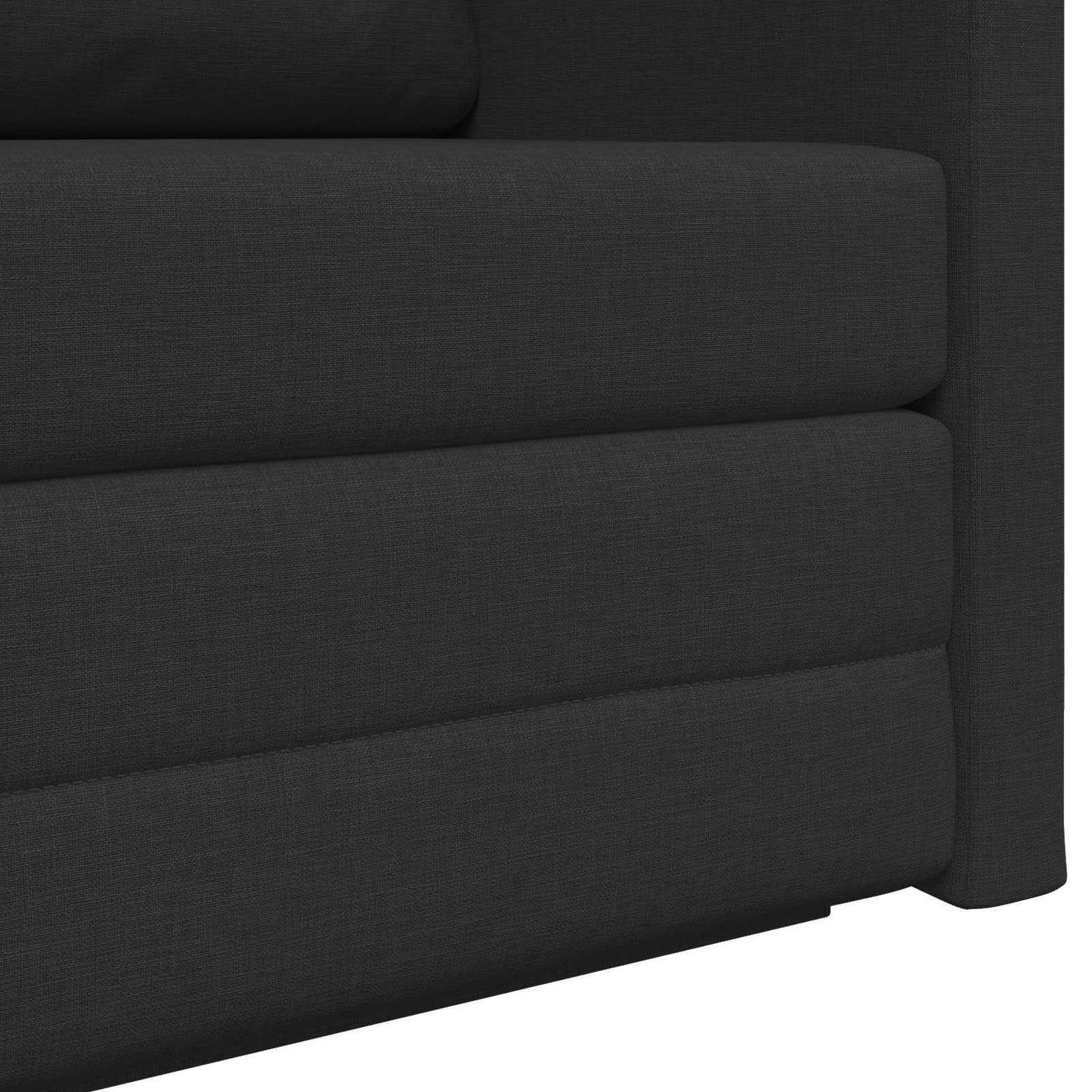2-seters sammenleggbart sovesofa Svart 124 x 71 x 78 cm stoff