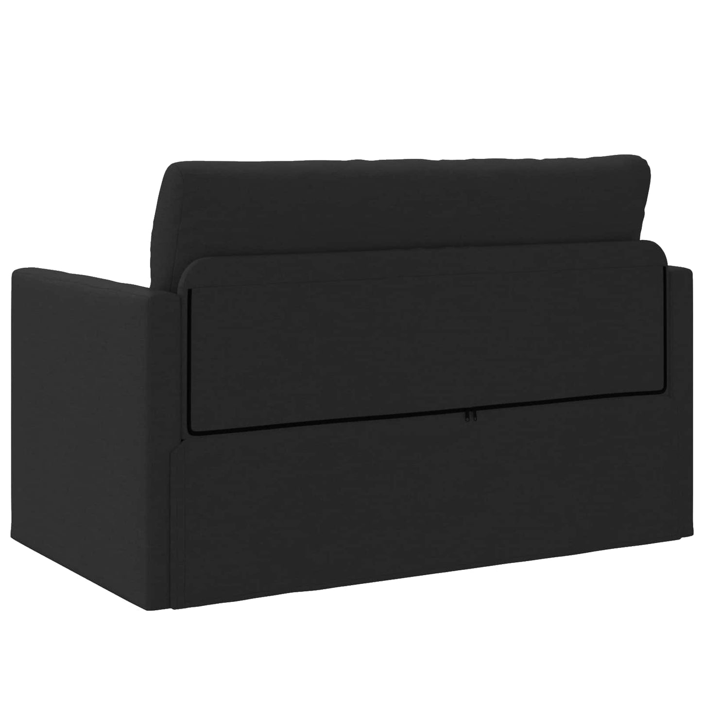2-seters sammenleggbart sovesofa Svart 124 x 71 x 78 cm stoff