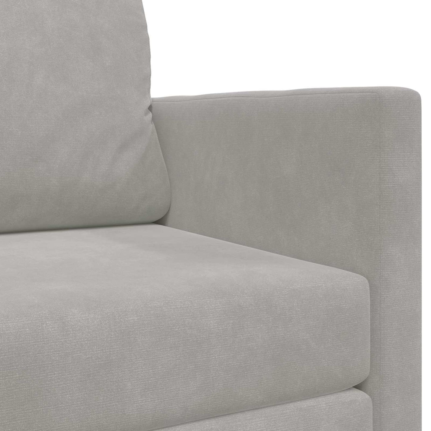 Sammenleggbar Sofa seng Lysegrå 124 x 71 x 78 cm Fløyel vidaXL