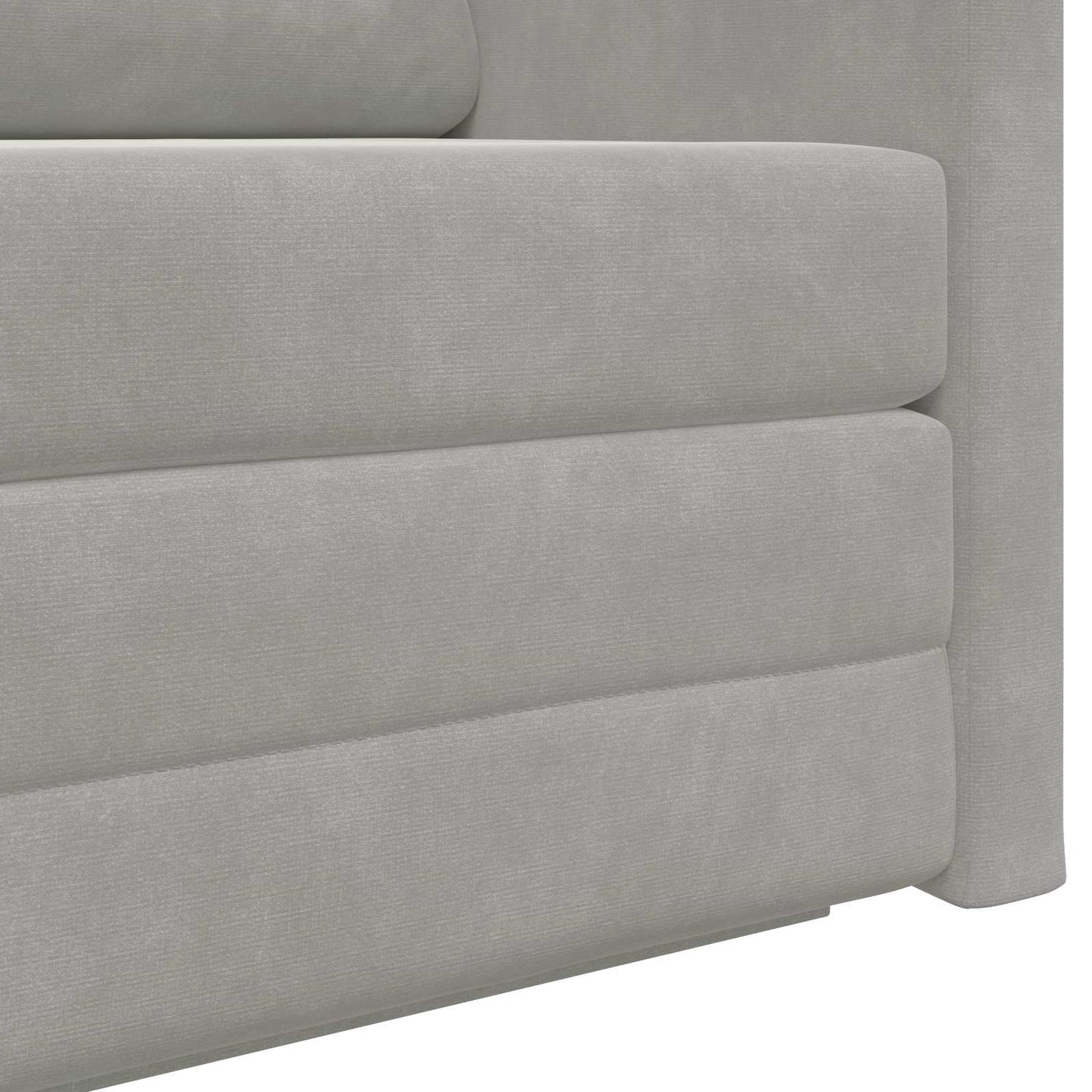 Sammenleggbar Sofa seng Lysegrå 124 x 71 x 78 cm Fløyel vidaXL