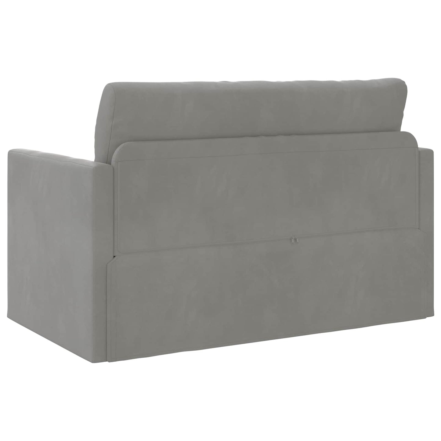 Sammenleggbar Sofa seng Lysegrå 124 x 71 x 78 cm Fløyel vidaXL
