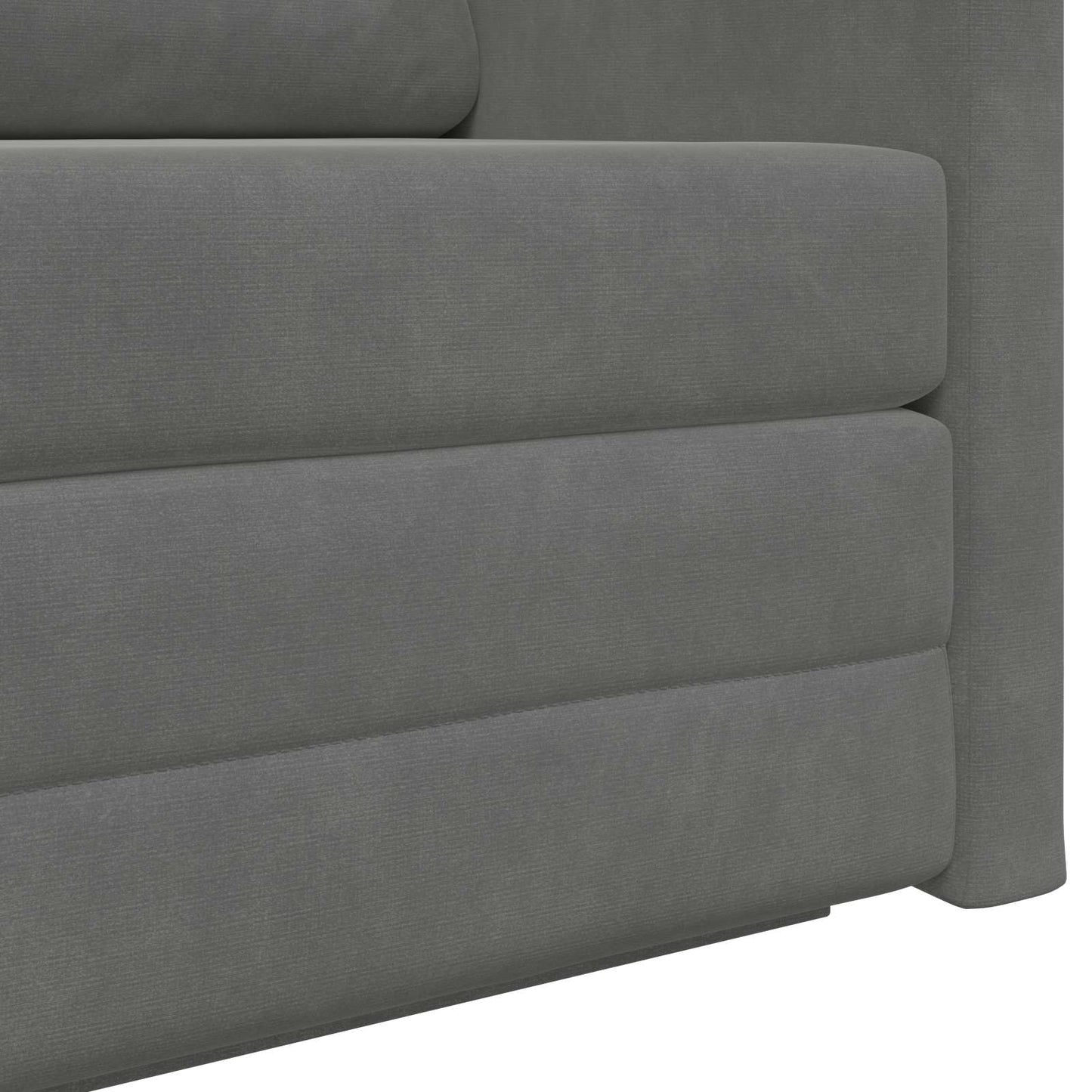 Sammenleggbar Sofa seng Mørkegrå 124 x 71 x 78 cm Fløyel vidaXL