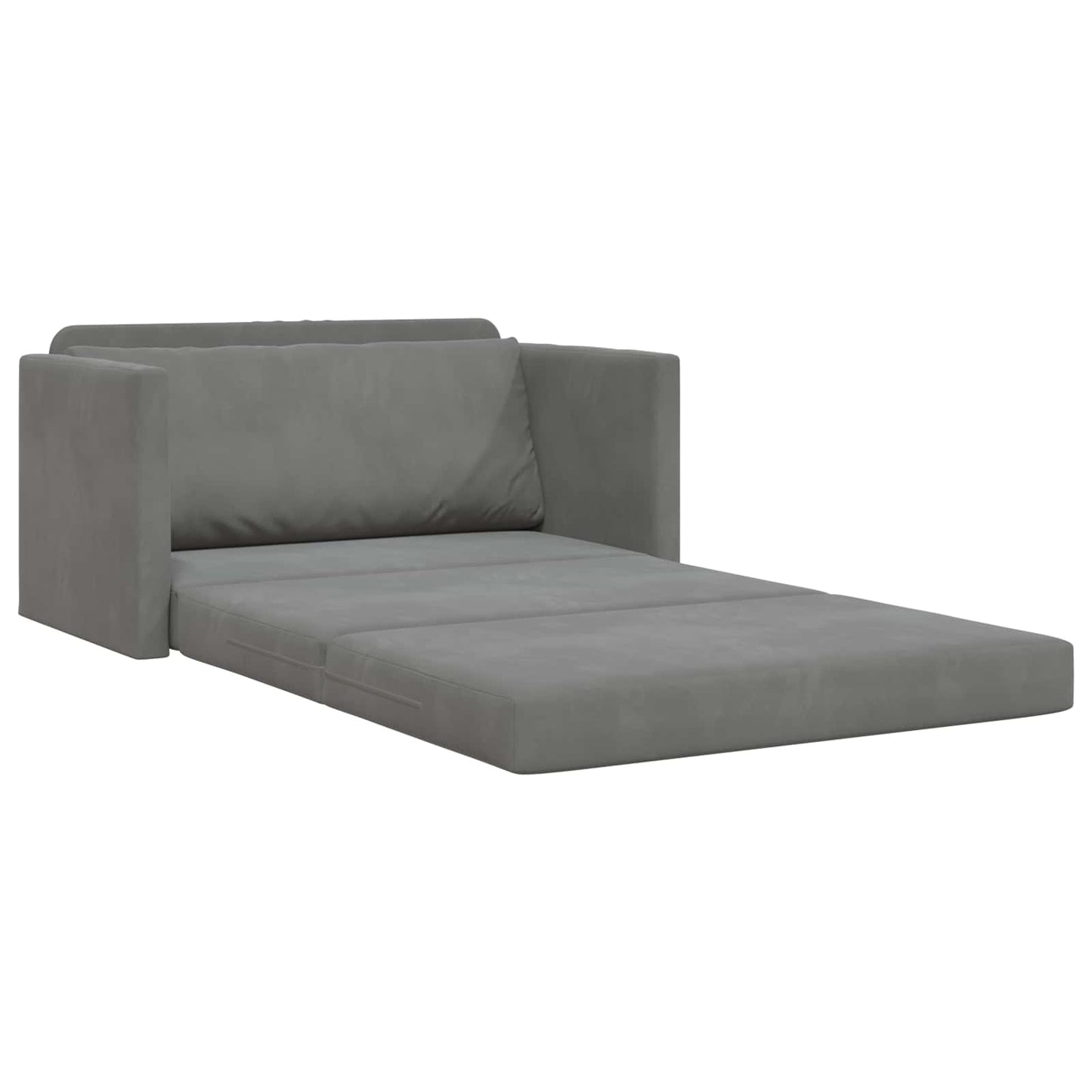Sammenleggbar Sofa seng Mørkegrå 124 x 71 x 78 cm Fløyel vidaXL