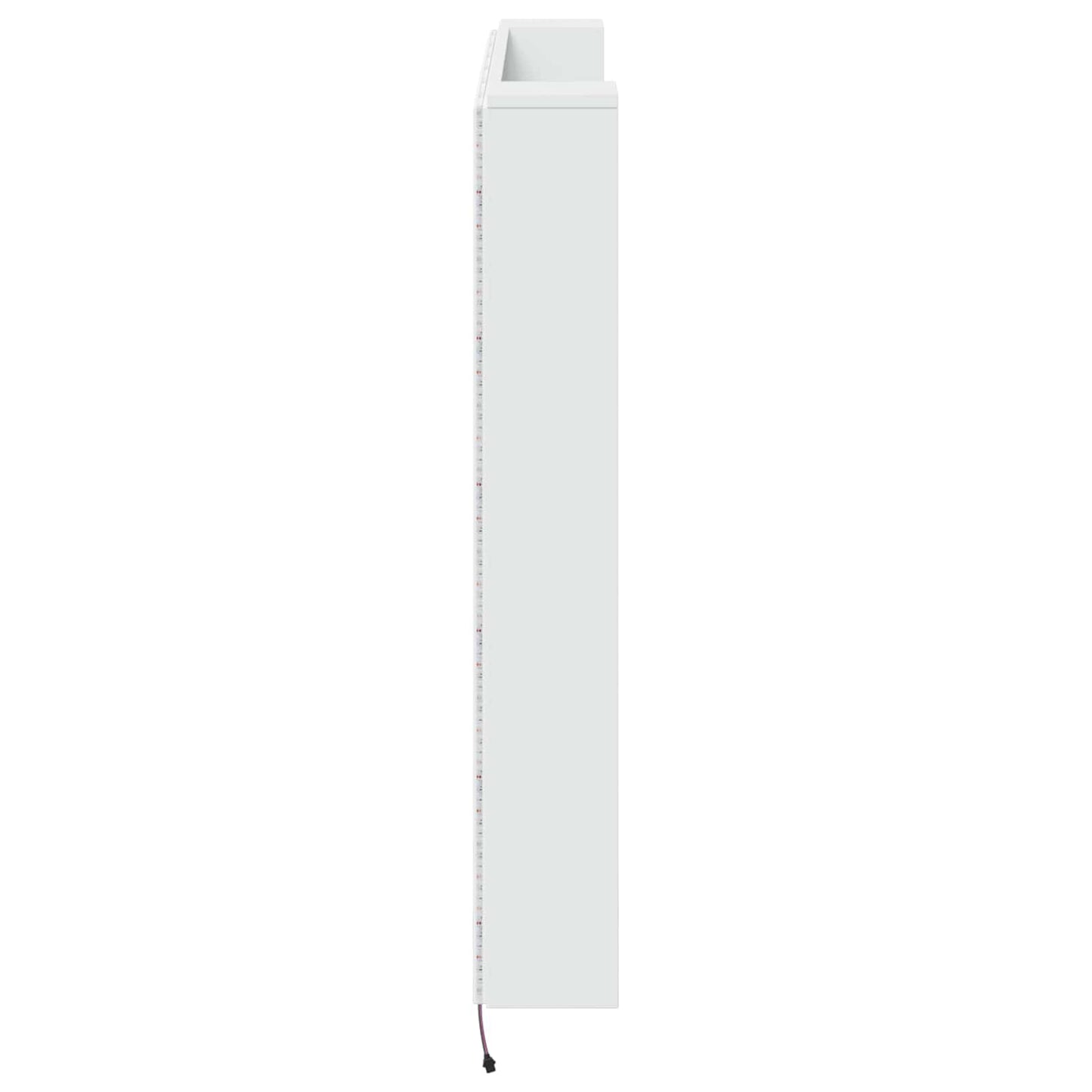 Hodegavlskap med LED Hvit 140 x 16,5 x 103,5 cm Konstruert tre