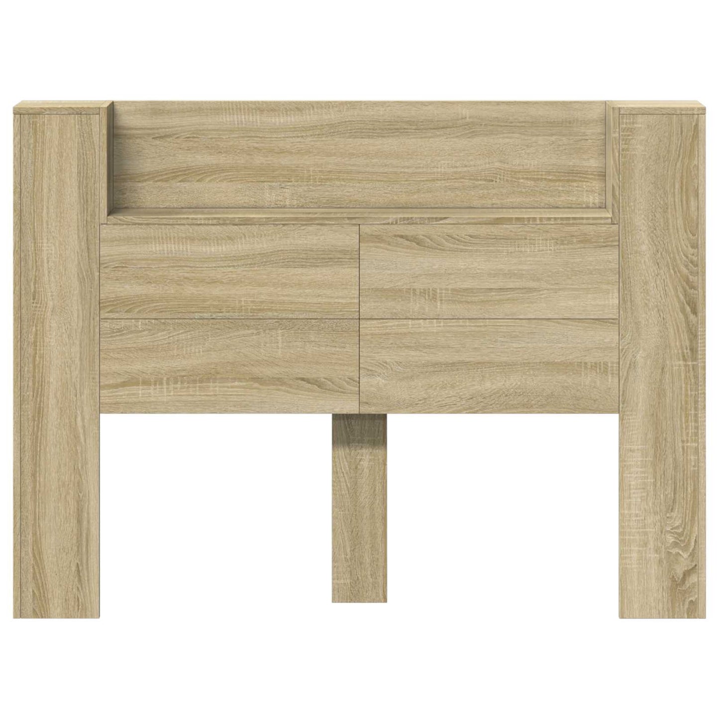 Hodegavlskap med LED med hylle Sonoma 140 x 16,5 x 103,5 cm