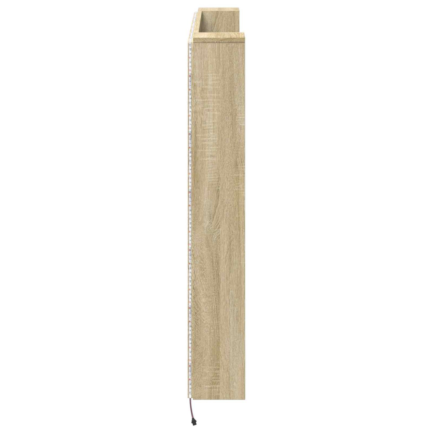 Hodegavlskap med LED med hylle Sonoma 140 x 16,5 x 103,5 cm