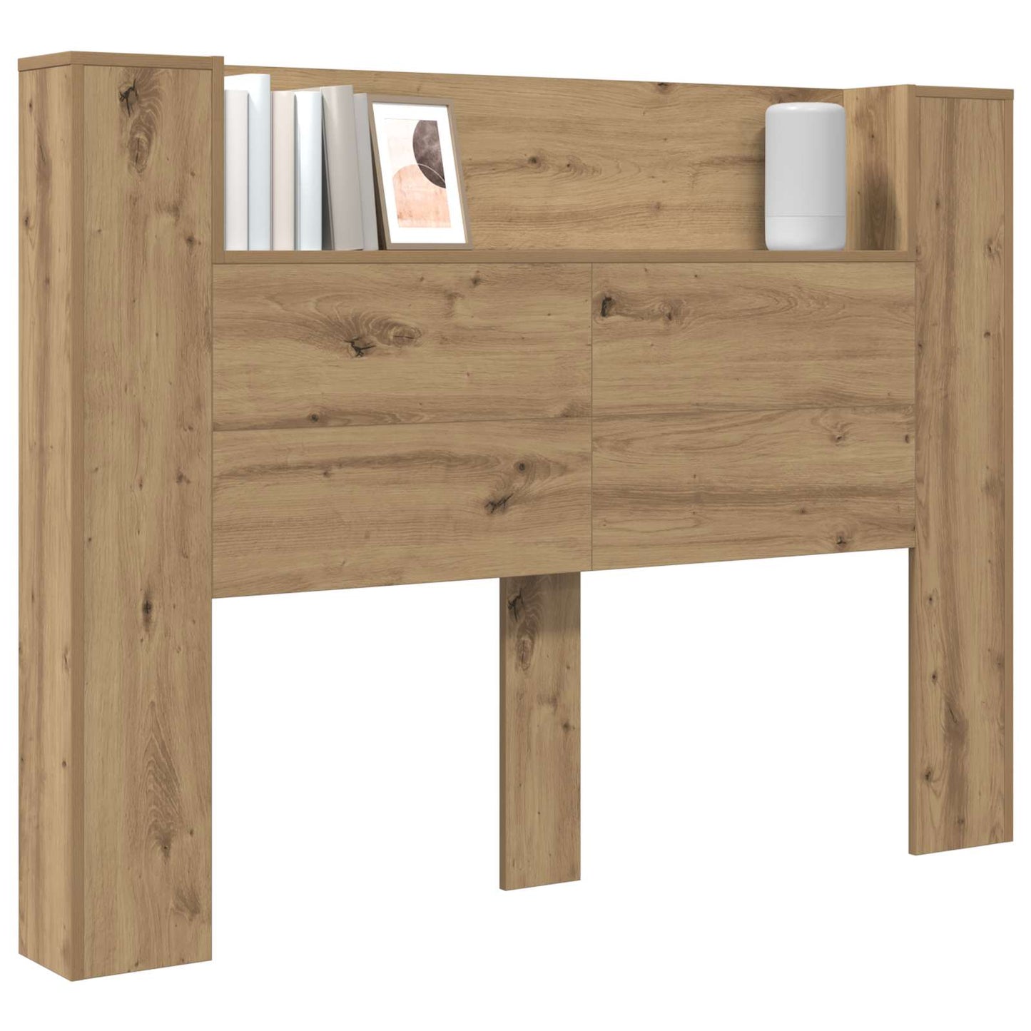 Hodegavlskap med LED Artisan Eik 140 x 16,5 x 103,5 cm vidaXL