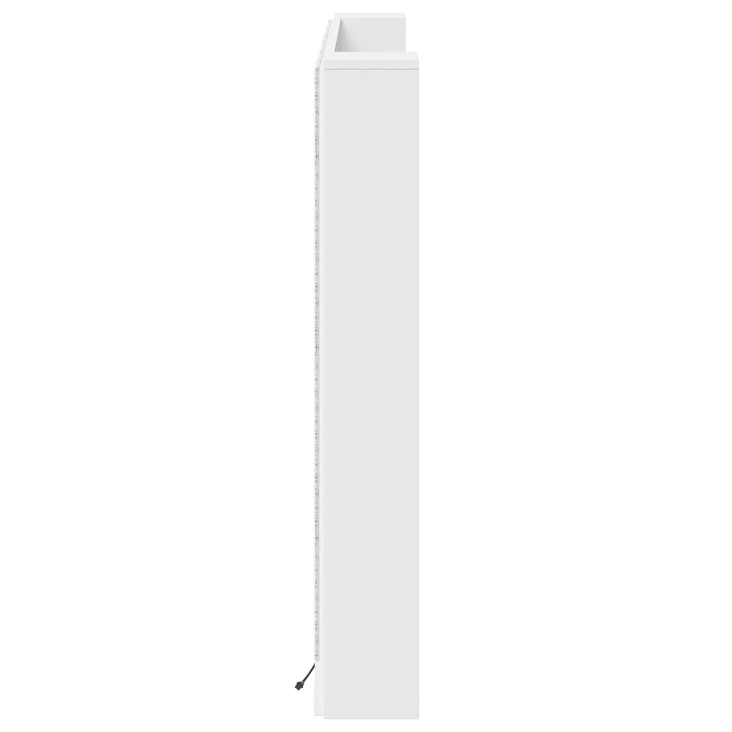 Hodegavlskap med LED Hvit 160 x 16,5 x 103,5 cm Konstruert tre