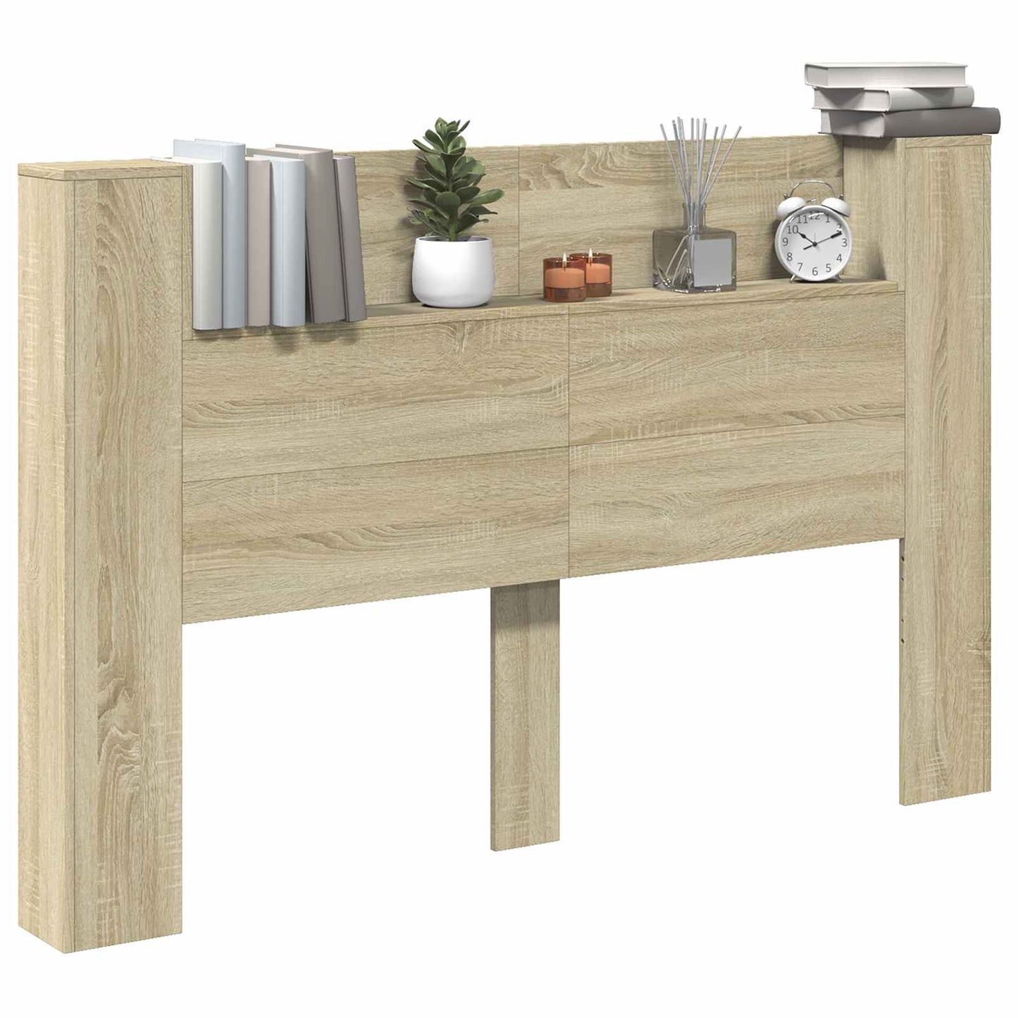 Hodegavlskap med LED med hylle Sonoma 160 x 16,5 x 103,5 cm