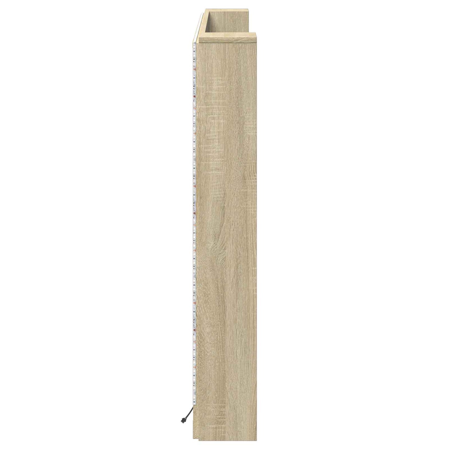 Hodegavlskap med LED med hylle Sonoma 160 x 16,5 x 103,5 cm