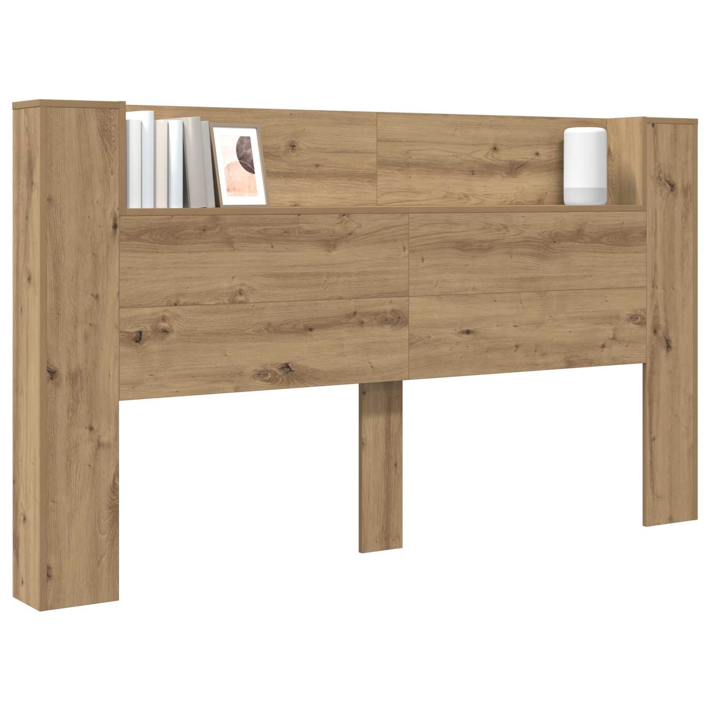 Hodegavlskap med LED Kunstnerisk Eik 180 x 16,5 x 103,5 cm