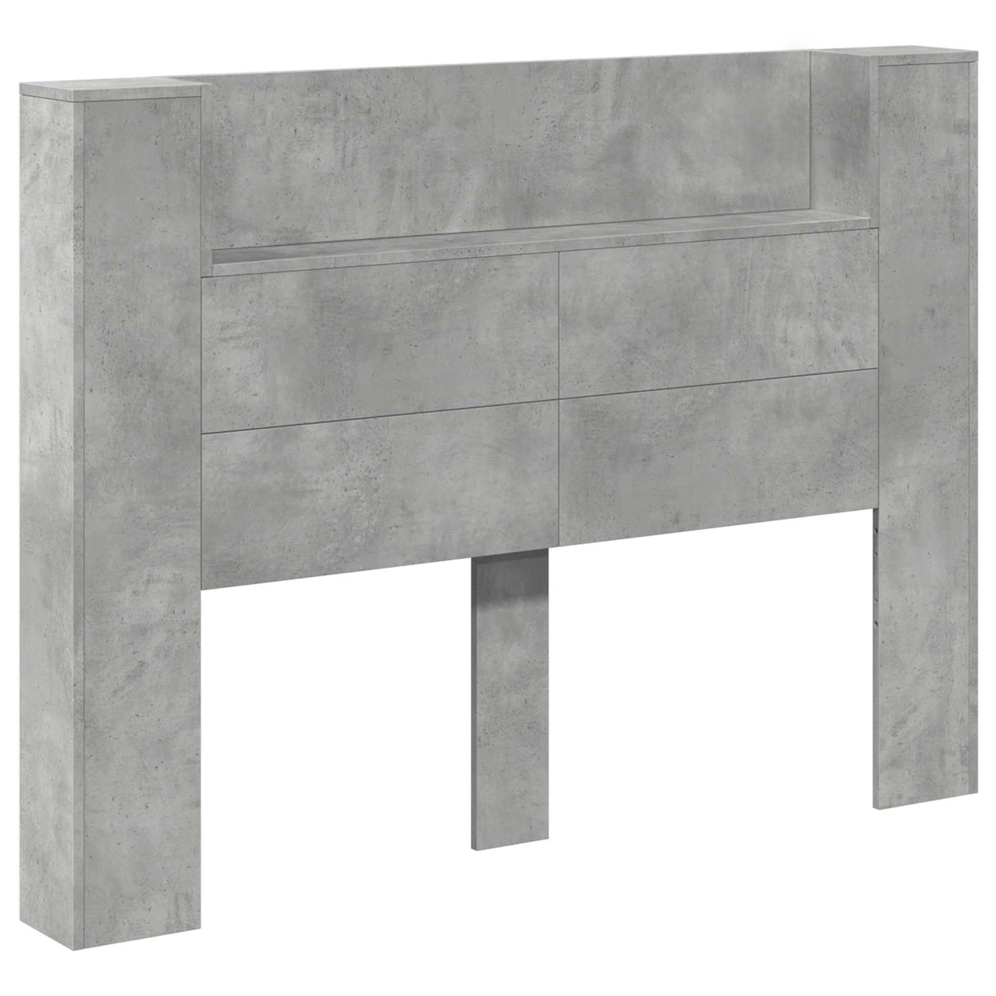 Hodegavlskap med LED med hylle Betong 140 x 16,5 x 103,5 cm vidaXL