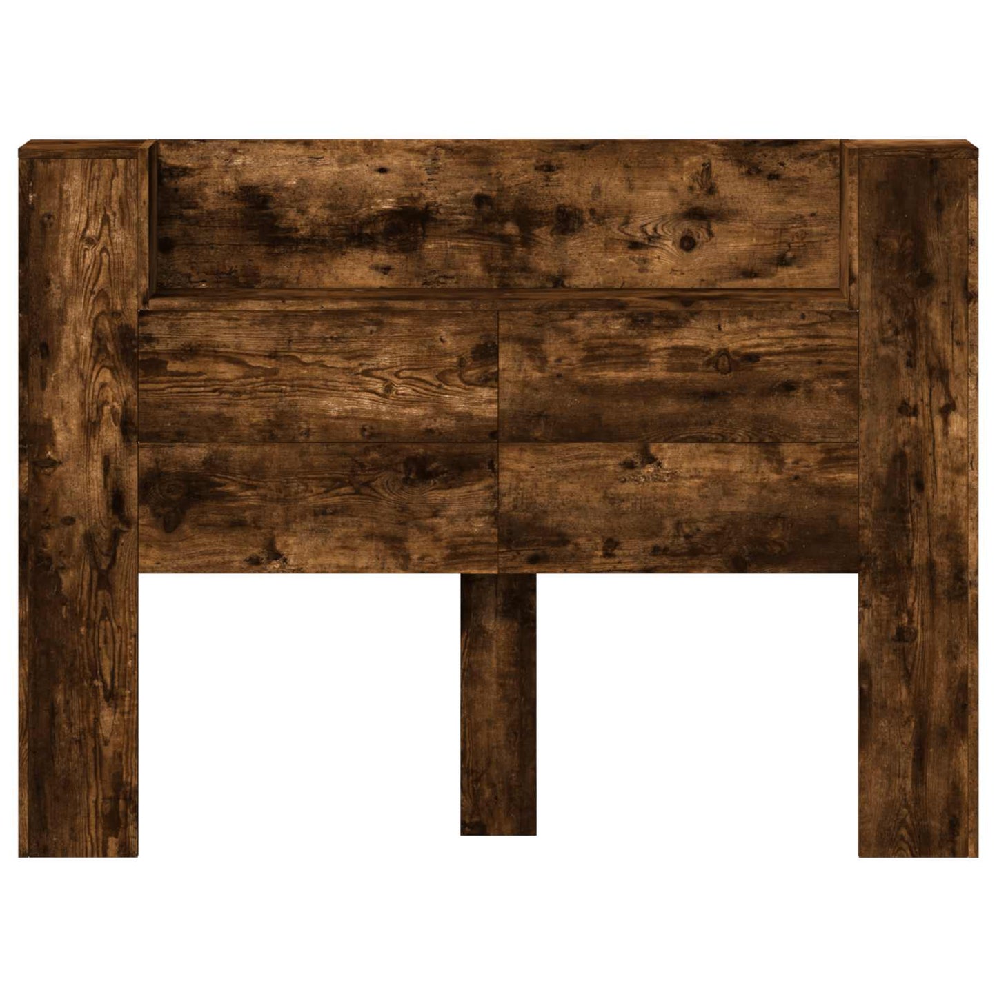 Hodegavlskap med LED med hylle Røkt eik 140 x 16,5 x 103,5 cm vidaXL
