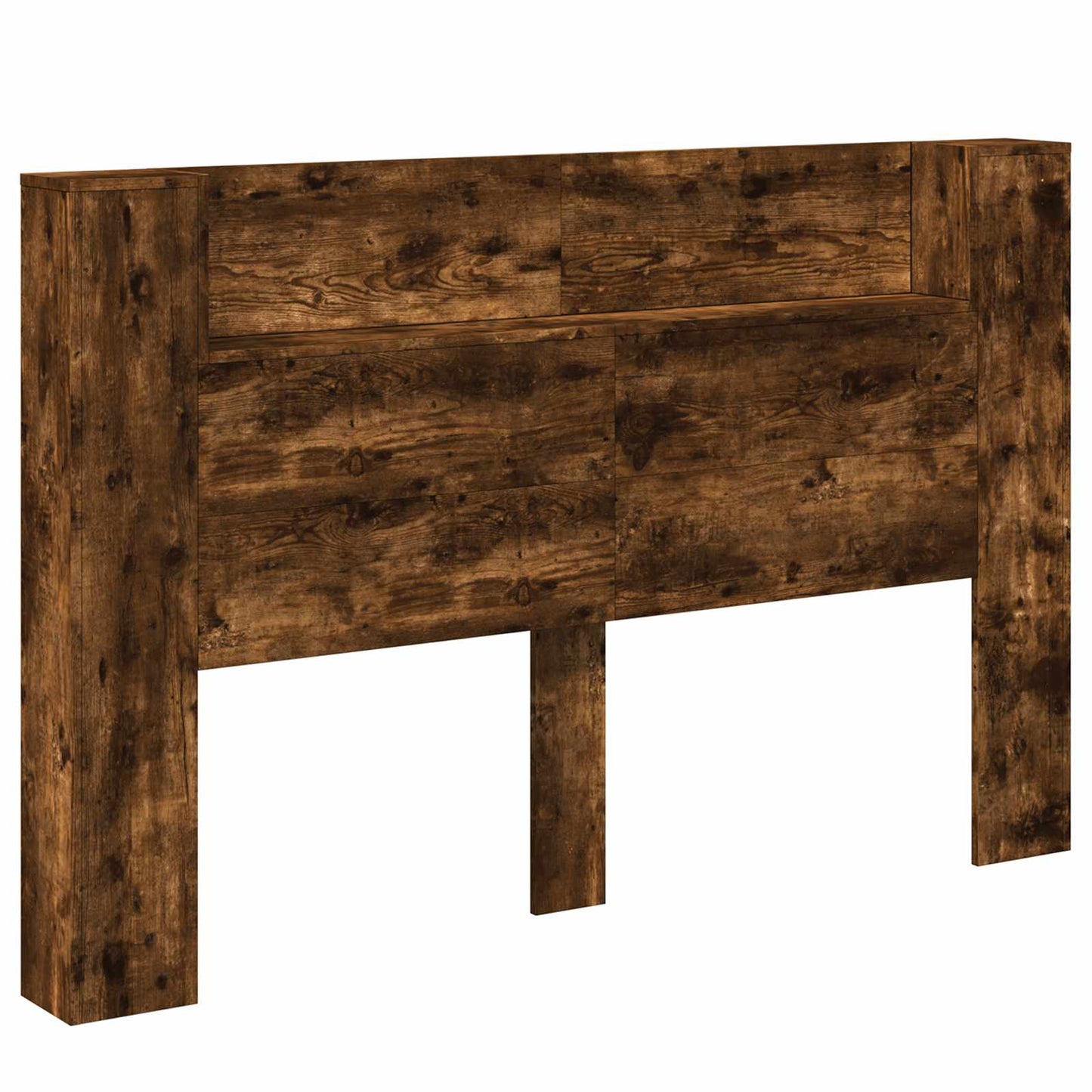 Hodegavlskap med LED med hylle Røkt Eik 160 x 16,5 x 103,5 cm