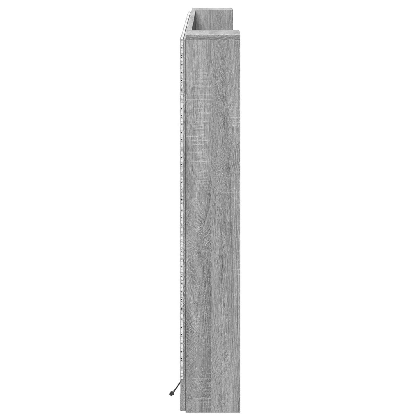 Hodegavlskap med LED med hylle Grå Sonoma 160 x 16,5 x 103,5 cm