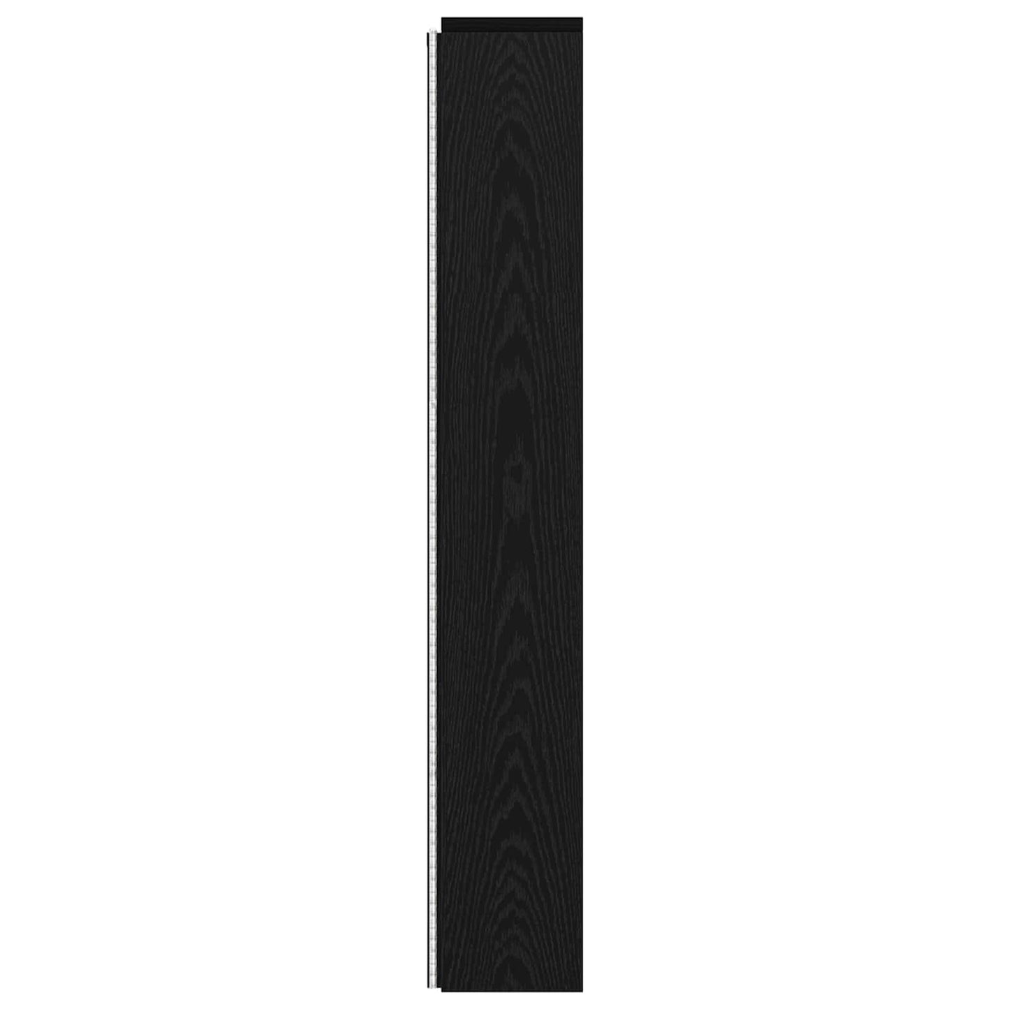 Hodegavlskap med LED med hylle Svart Eik 160 x 16,5 x 103,5 cm