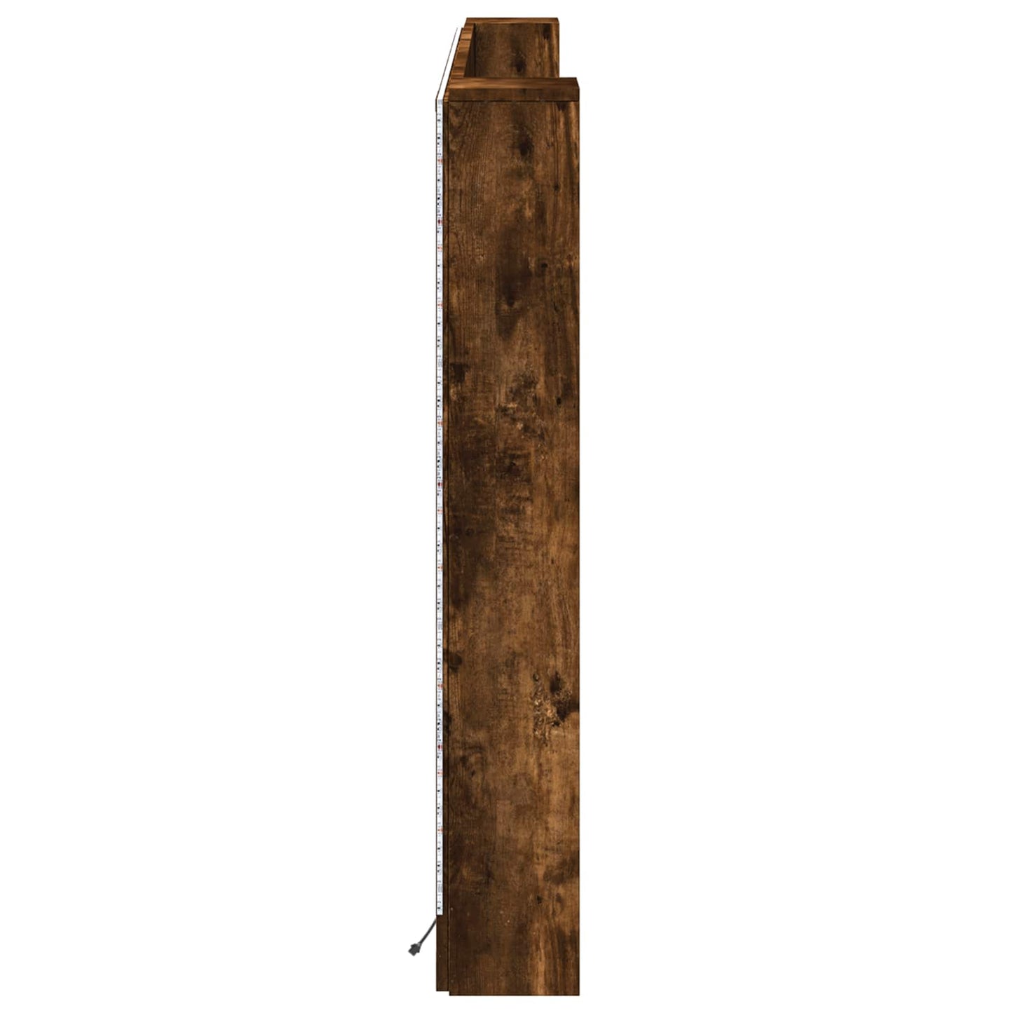 Hodegavlskap med LED med hylle Røkt Eik 180 x 16,5 x 103,5 cm