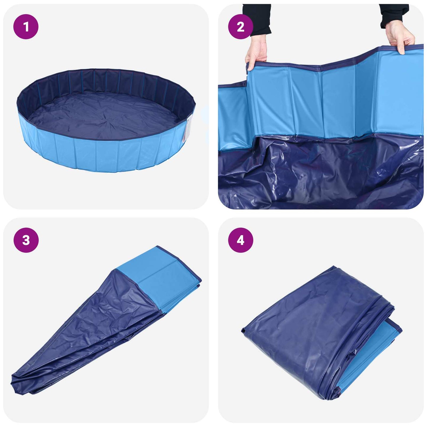 Barnas Svømmebasseng Blå Ø300 x 38 cm Tykk PVC og Ingeniørtre