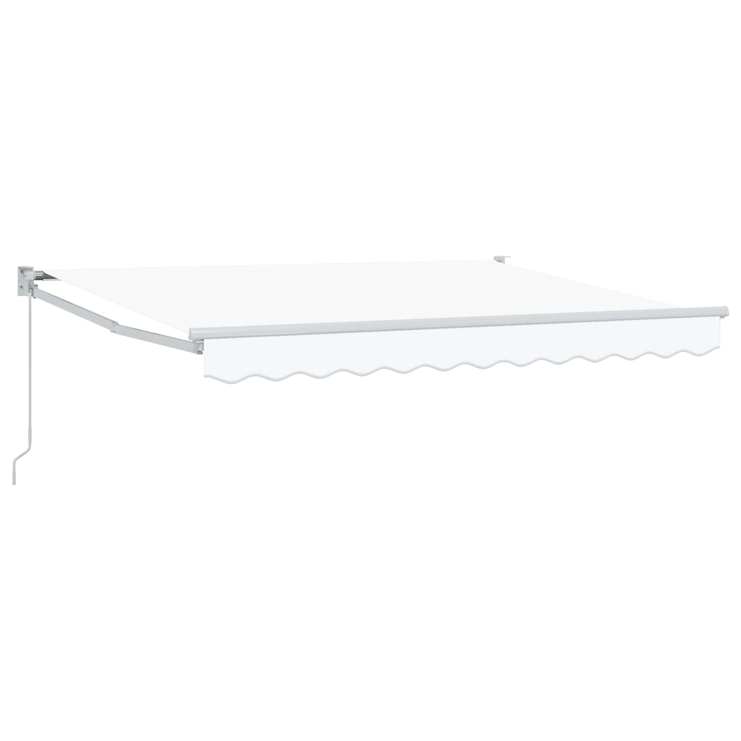 Uttrekkbar markise Hvit 3,5 x 2 m 100% polyester og aluminium