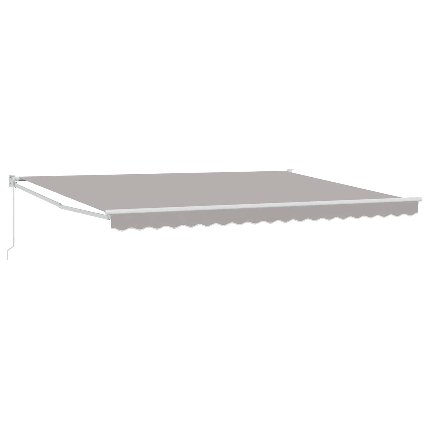 Uttrekkbar markise Lysegrå 4 x 2 m 100% polyester og aluminium