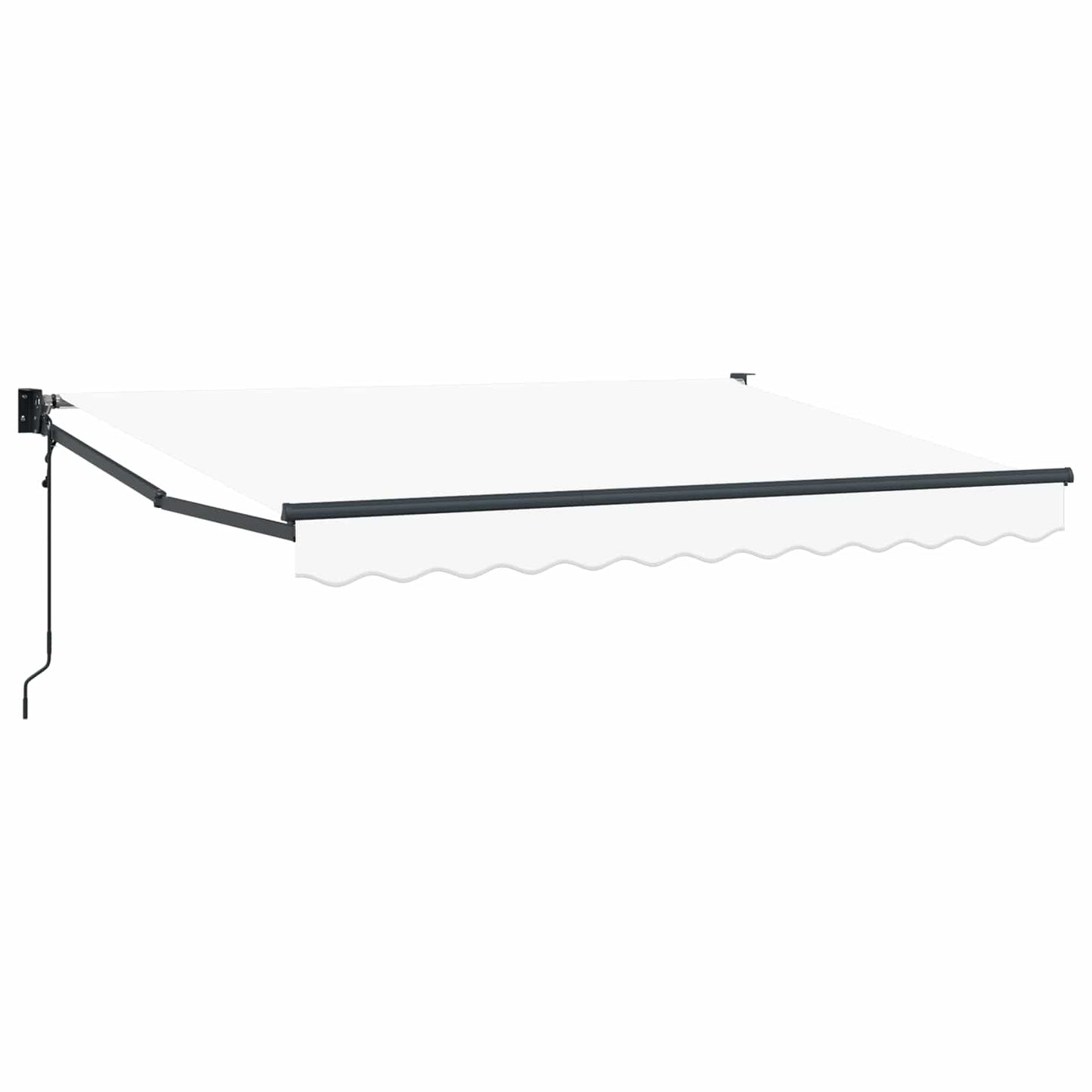 Markise Hvit 3,5 x 2 m Polyester og Metall