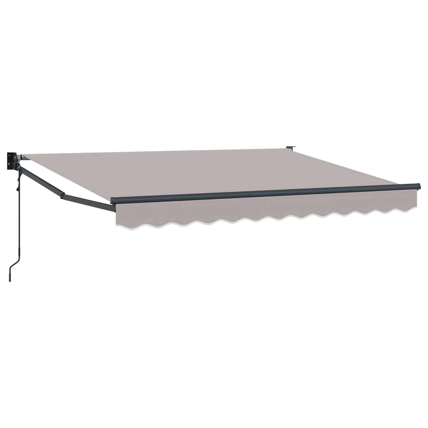 Markise Lysegrå 3,5 x 2 m Polyester og Metall
