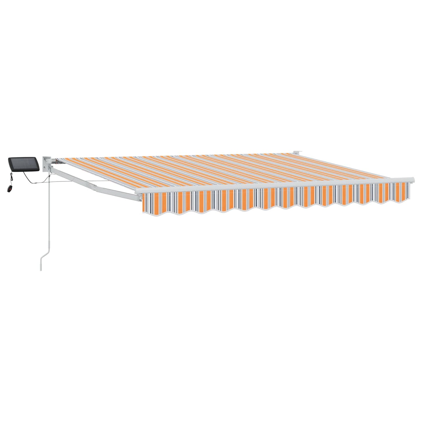 Manuell utvidbar markise med LED-lamper 3,5 x 2,5 m