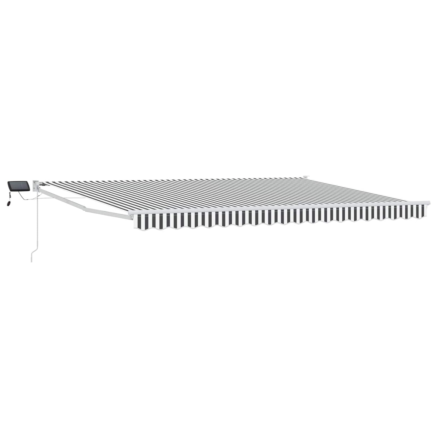 Manuell utvidbar markise med LED-lamper 4,5 × 3 m