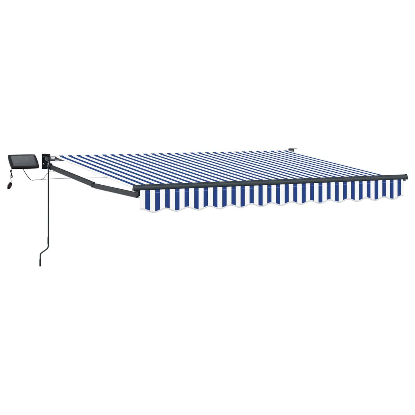 Manuell utvidbar markise med LED-lamper 2,5 x 2 m