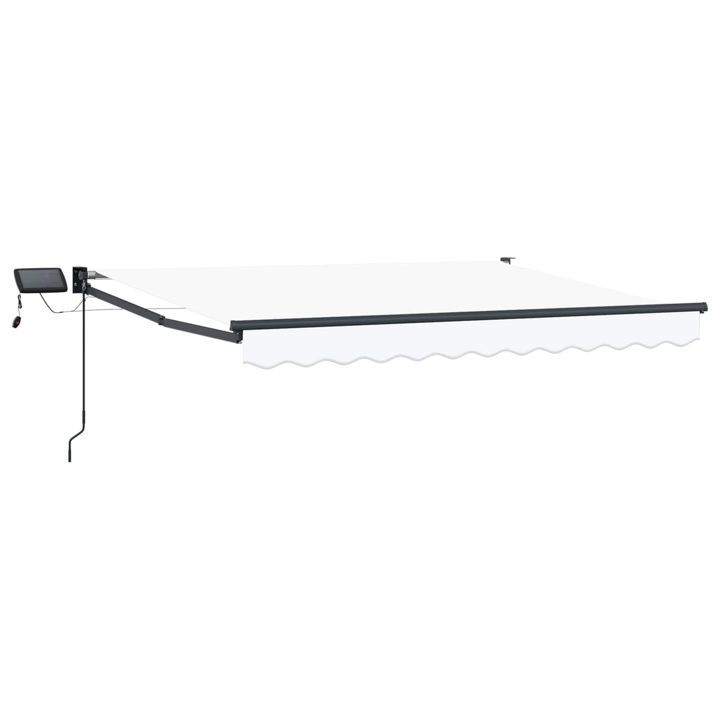 Manuell utvidbar markise med LED-lamper 2,5 x 2 m
