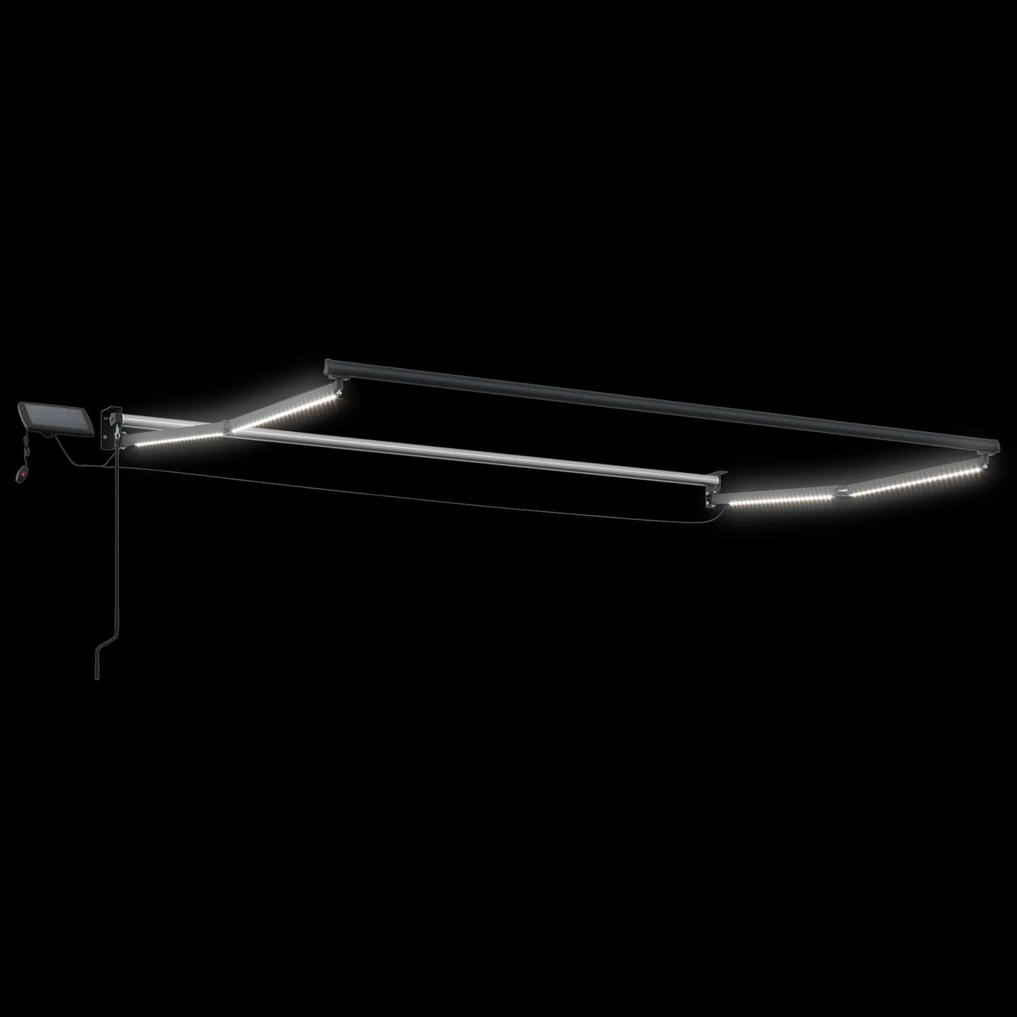Manuell utvidbar markise med LED-lamper 3,5 x 2 m