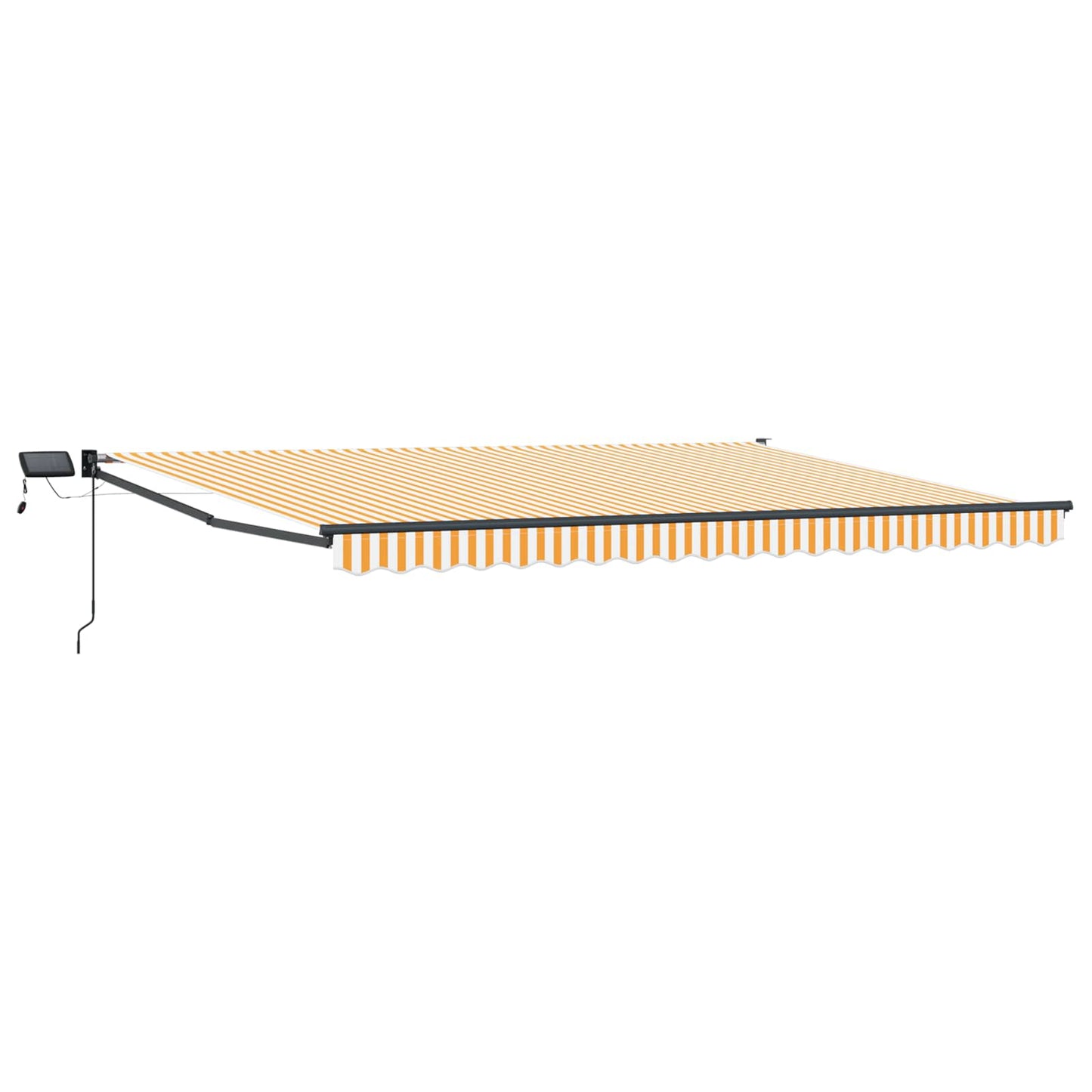 Manuell utvidbar markise med LED-lamper 4 x 2 m