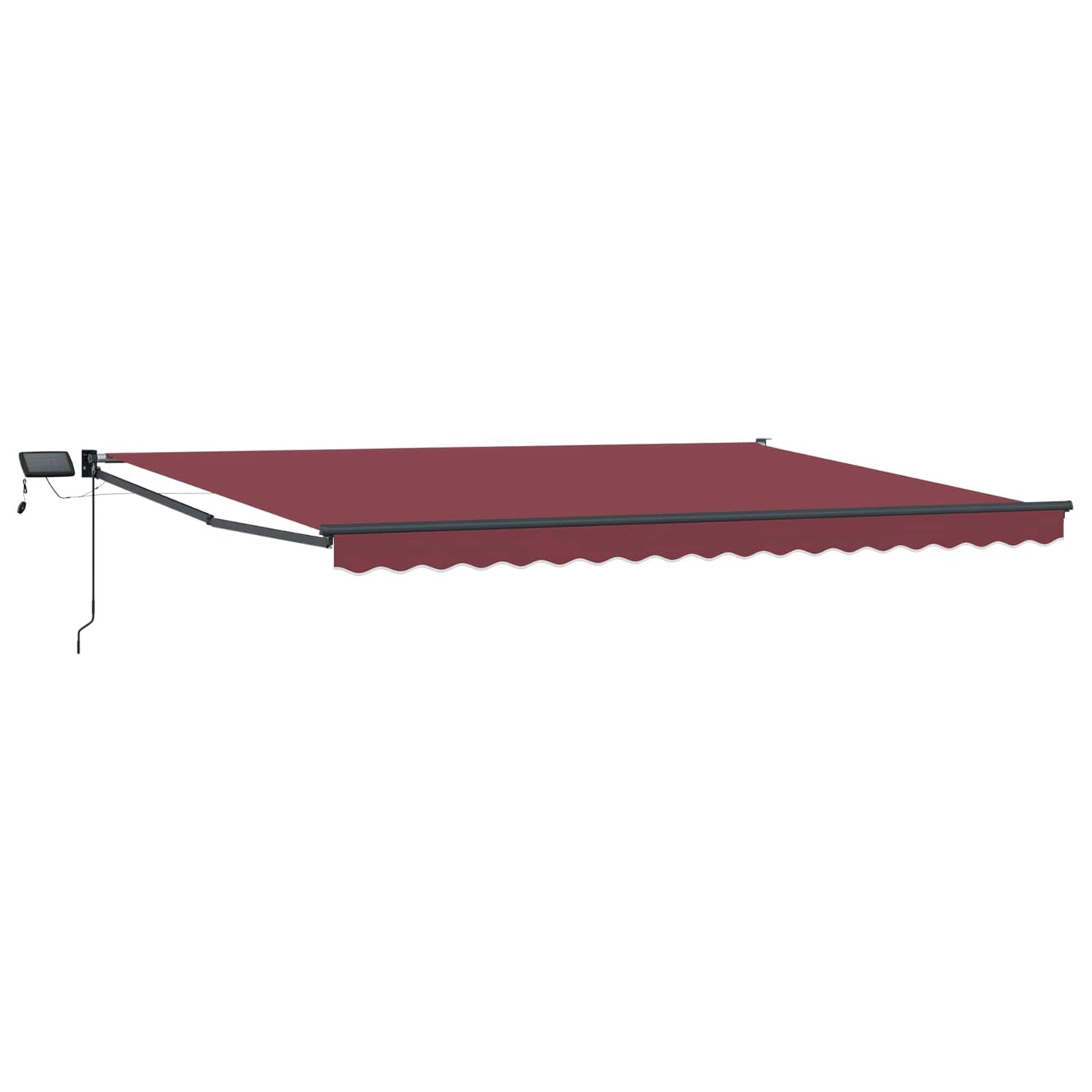 Manuell utvidbar markise med LED-lamper 4 × 3 m