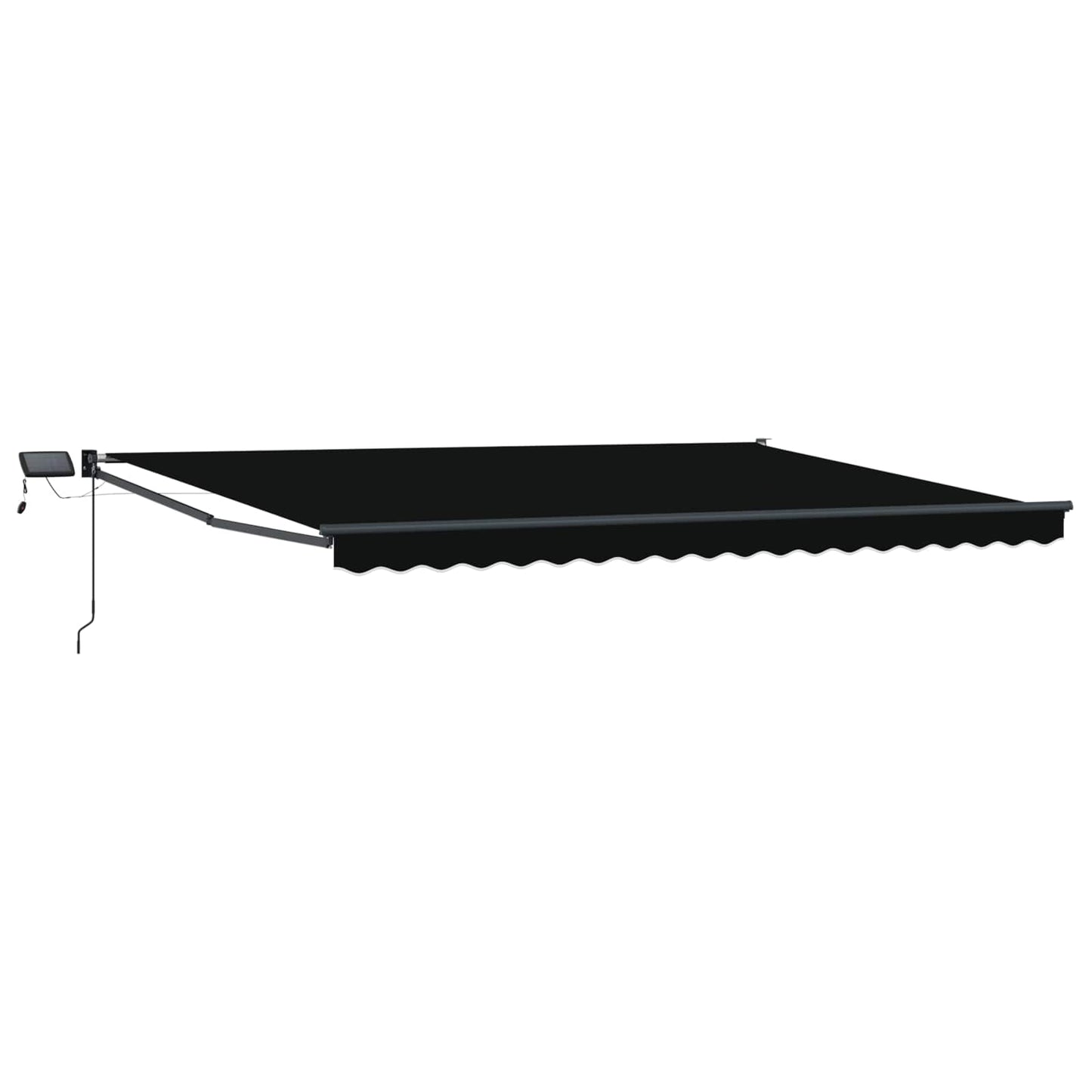 Manuell utvidbar markise med LED-lamper 4 × 3 m