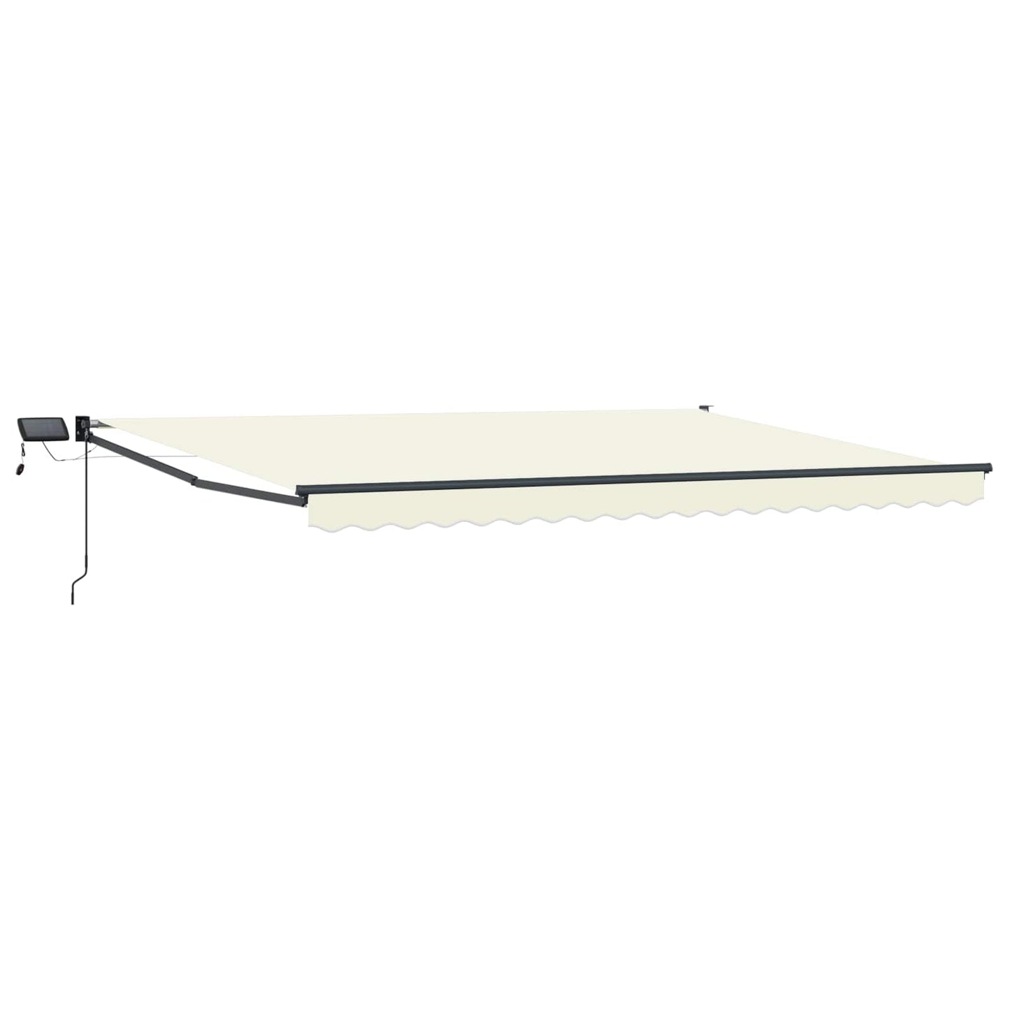 Manuell utvidbar markise med LED-lamper 4,5 × 3 m