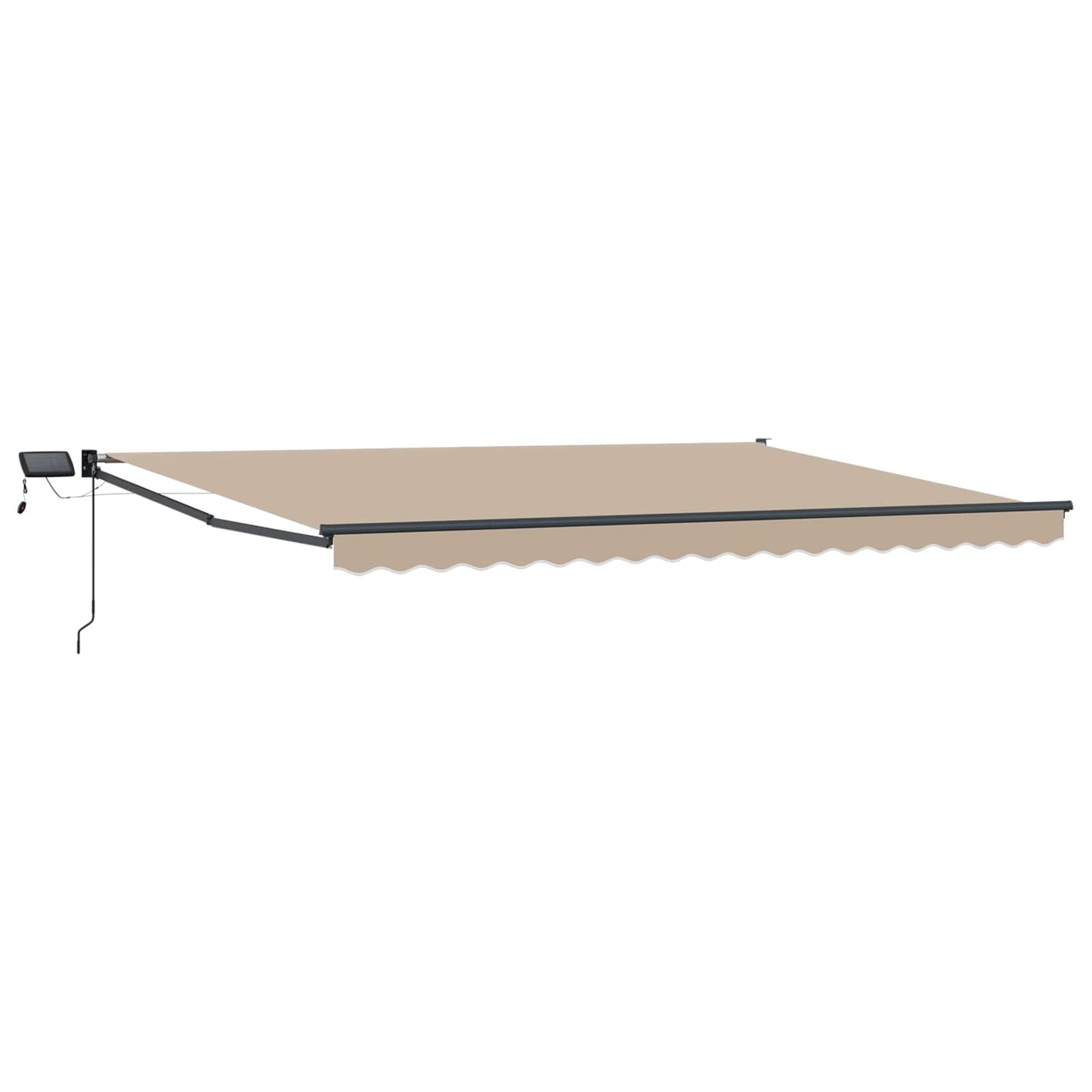 Manuell utvidbar markise med LED-lamper 4,5 × 3 m