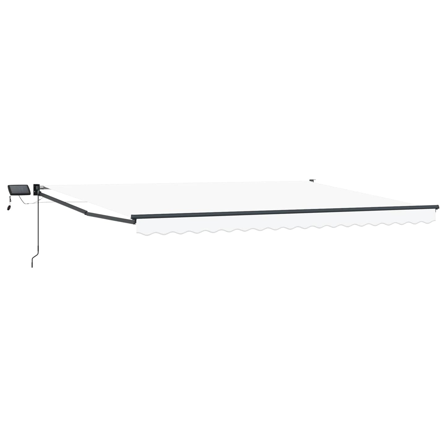 Manuell utvidbar markise med LED-lamper 4,5 × 3 m