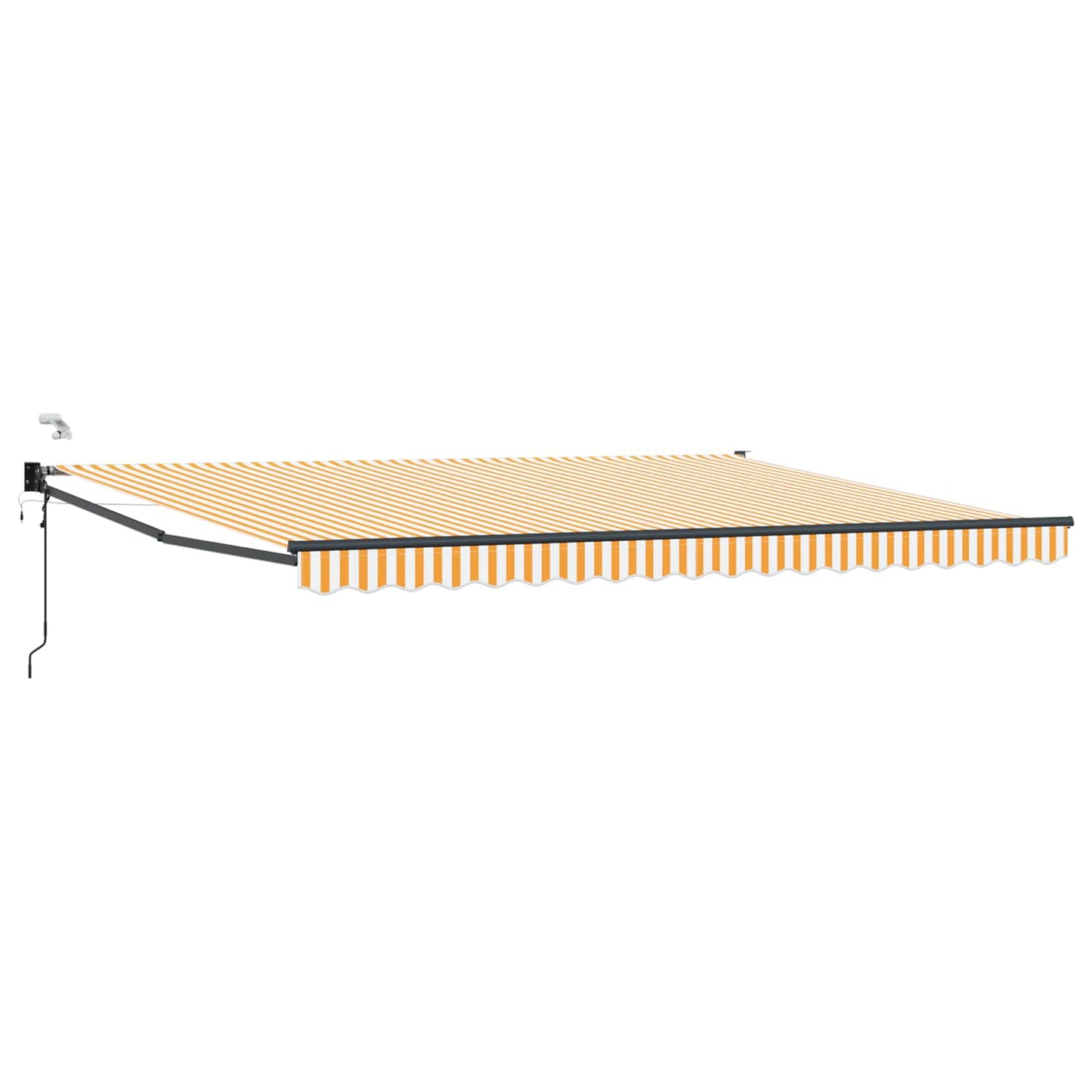 Elektrisk Utrekkbar Markise Gul og hvit 4 × 3 m