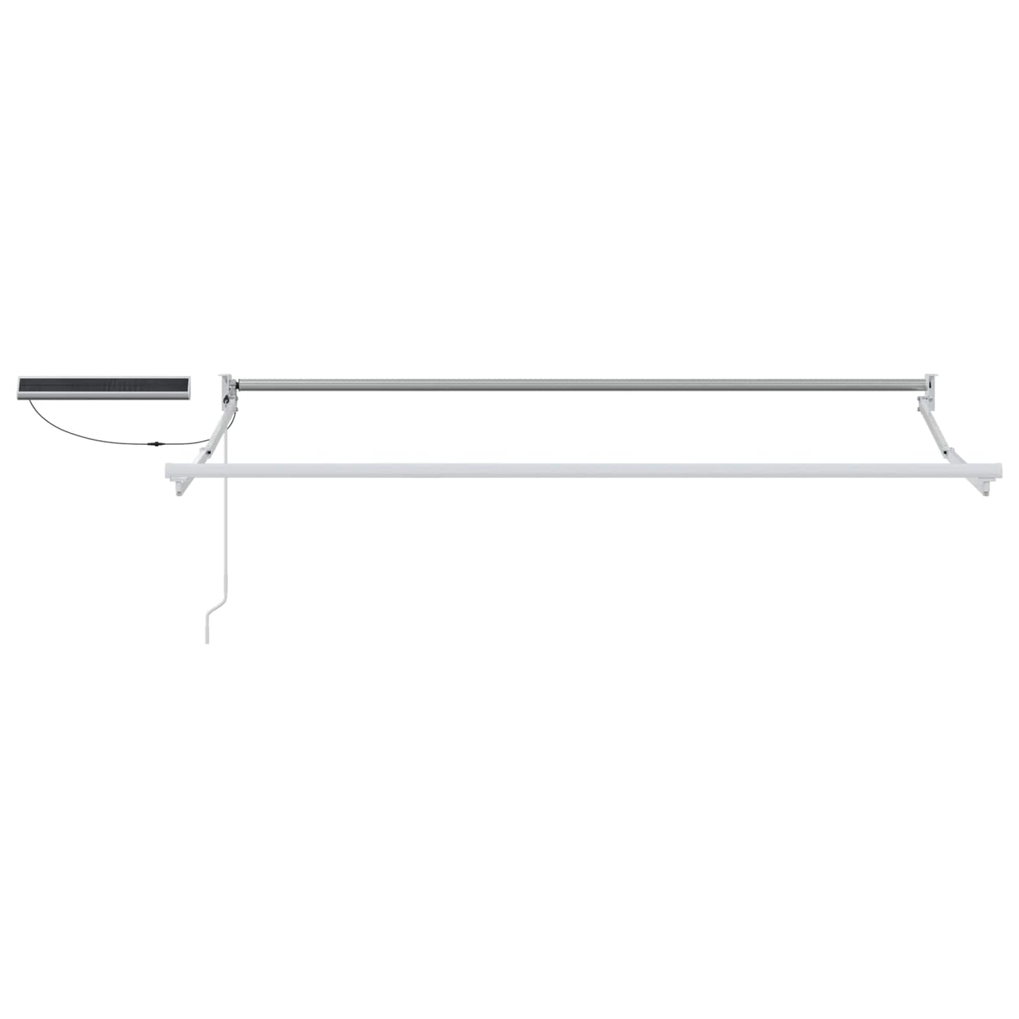 Elektrisk Utrekkbar Markise Beige og Hvit 3,5 x 2 m