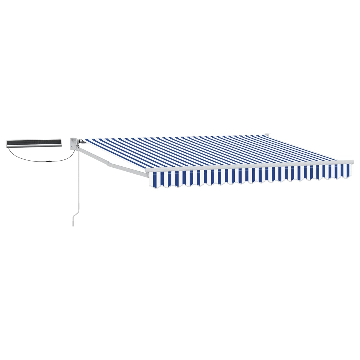 Elektrisk Utrekkbar Markise Blå og hvit 3,5 x 2,5 m