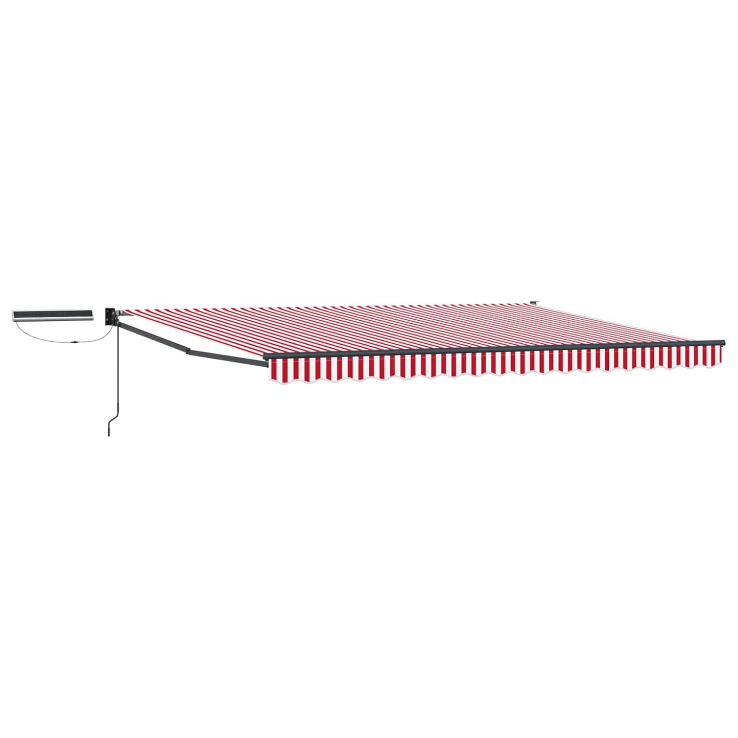 Elektrisk Utrekkbar Markise Rød, Hvit, Antrasitt 5 x 3 m