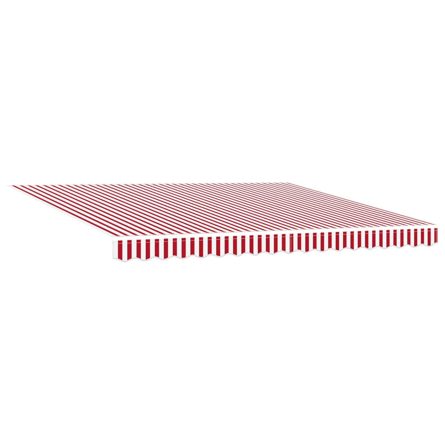 Innvendbar Markise Rød og Hvit 400 × 300 cm Lær og aluminium