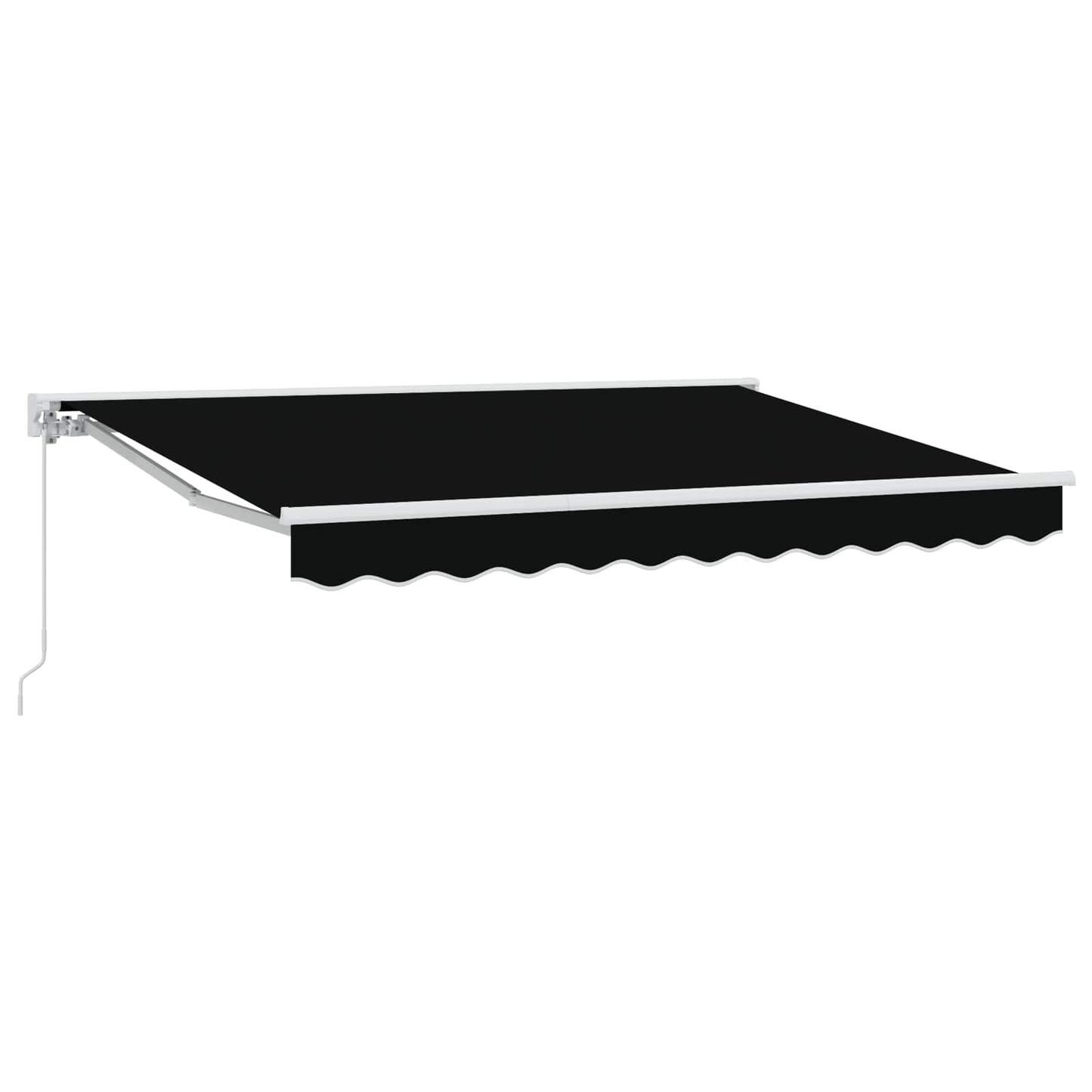 Manuell utskiftbar markise Svart 3,5 x 2,5 m