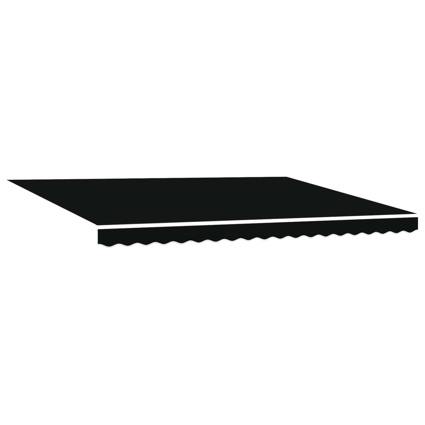 Manuell utskiftbar markise Svart 4 × 3 m