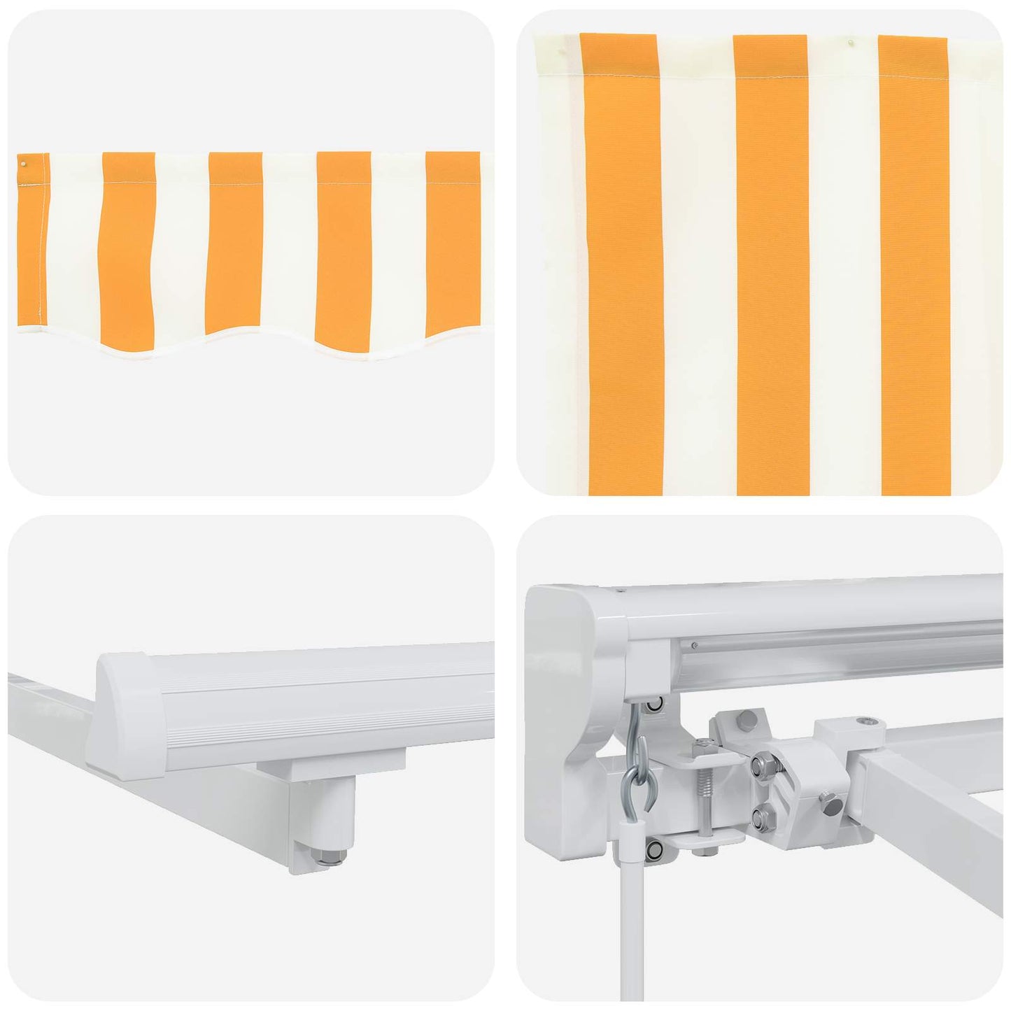 Manuell utskiftbar markise Oransje 5 x 3 m
